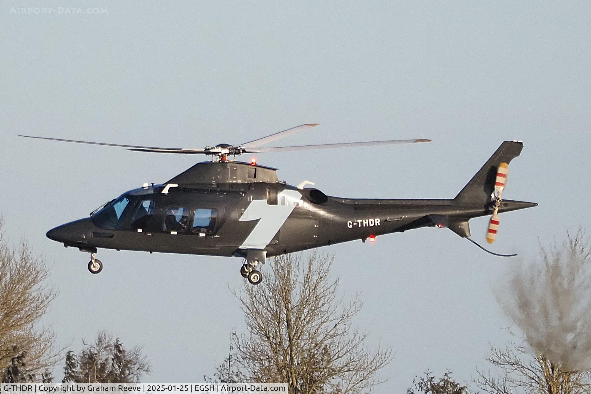 G-THDR, 2020 Leonardo AW-109SP GrandNew C/N 22420, Departing from Norwich.