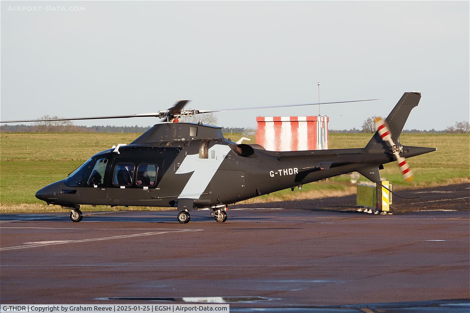 G-THDR, 2020 Leonardo AW-109SP GrandNew C/N 22420, Just landed at Norwich.