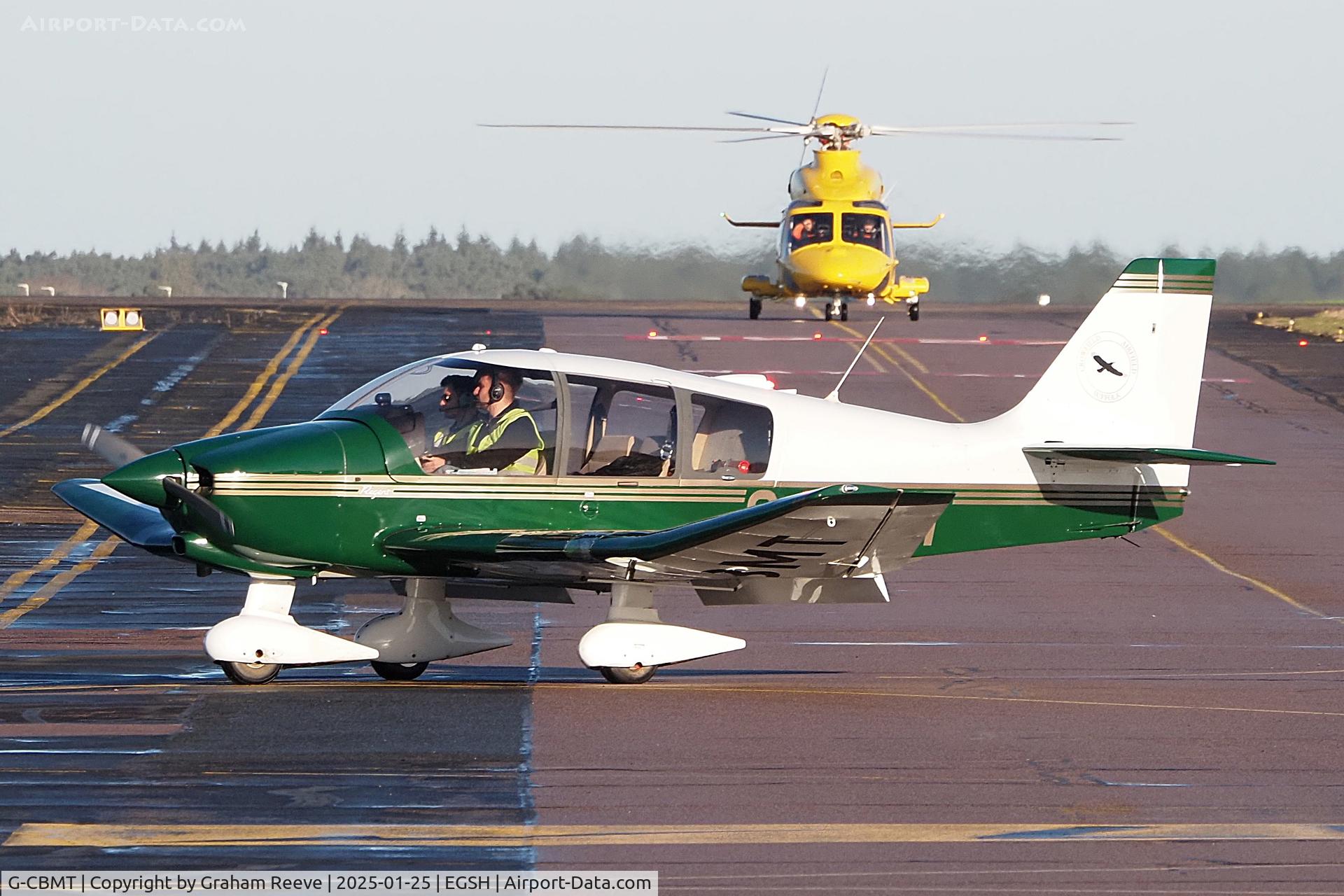 G-CBMT, 2002 Robin DR-400-180 Regent Regent C/N 2538, Just landed at Norwich.