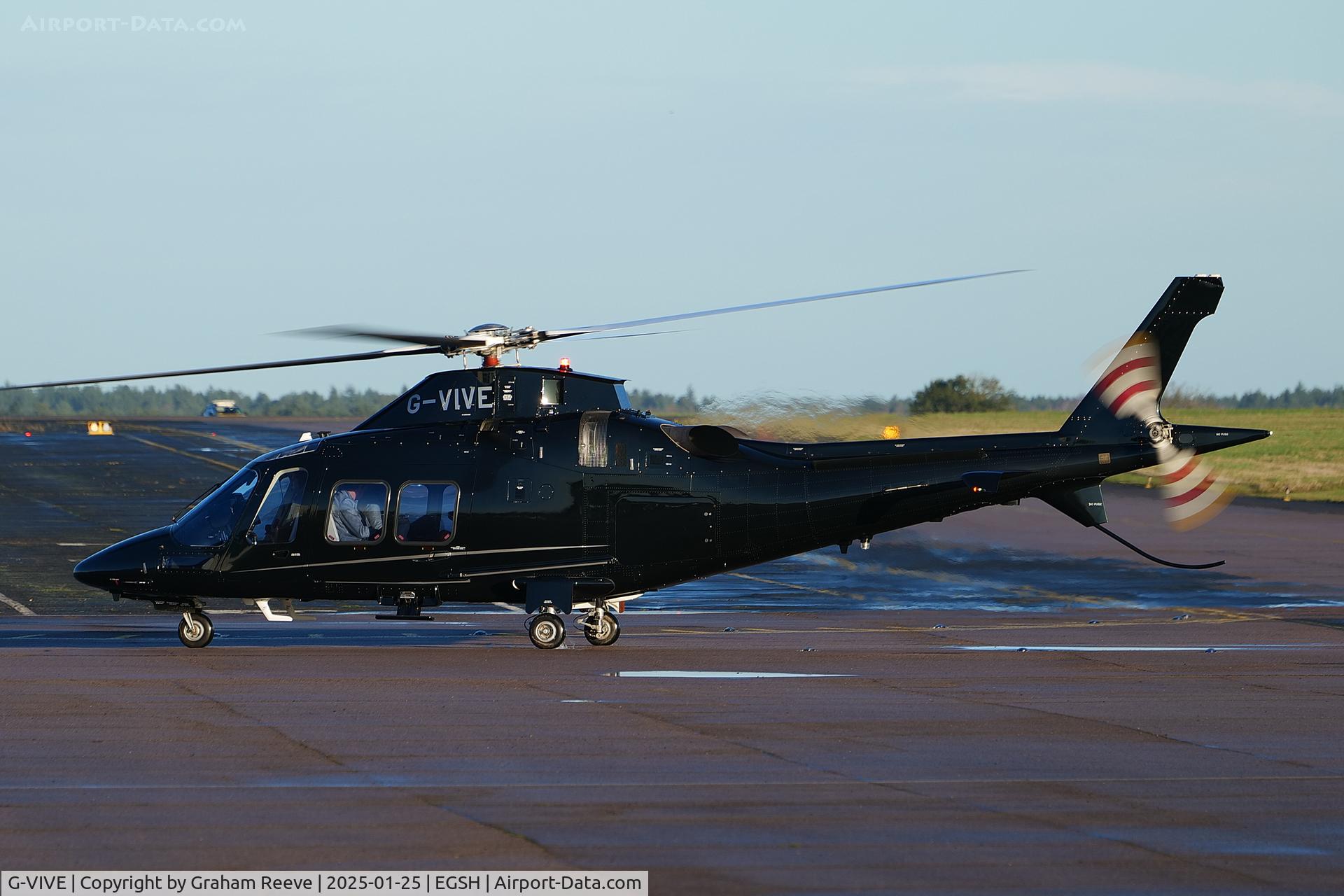 G-VIVE, 2019 Leonardo AW-109SP Grand New C/N 22393, Just landed at Norwich.
