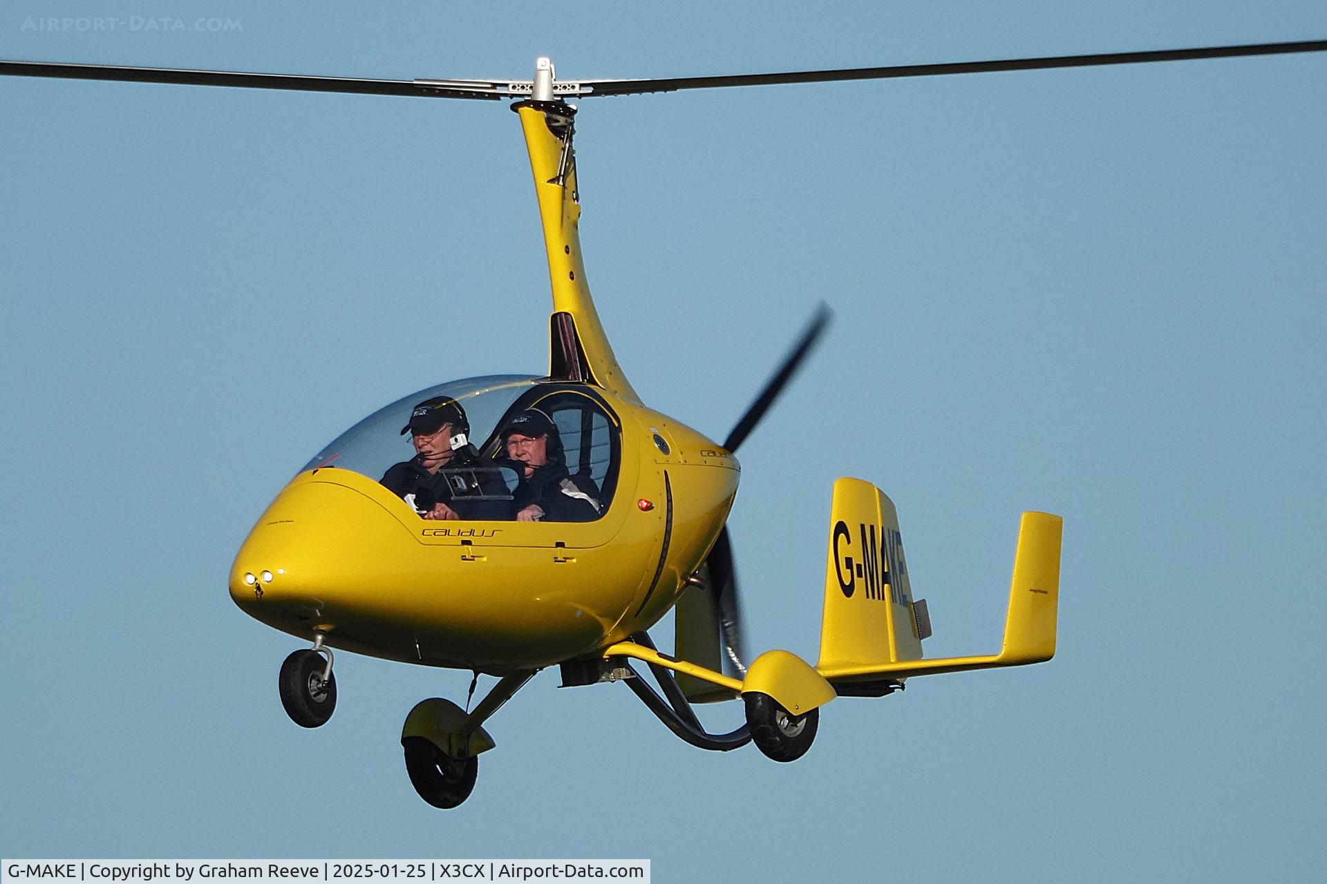 G-MAKE, 2010 RotorSport UK Calidus C/N RSUK/CALS/016, Departing from Northrepps.