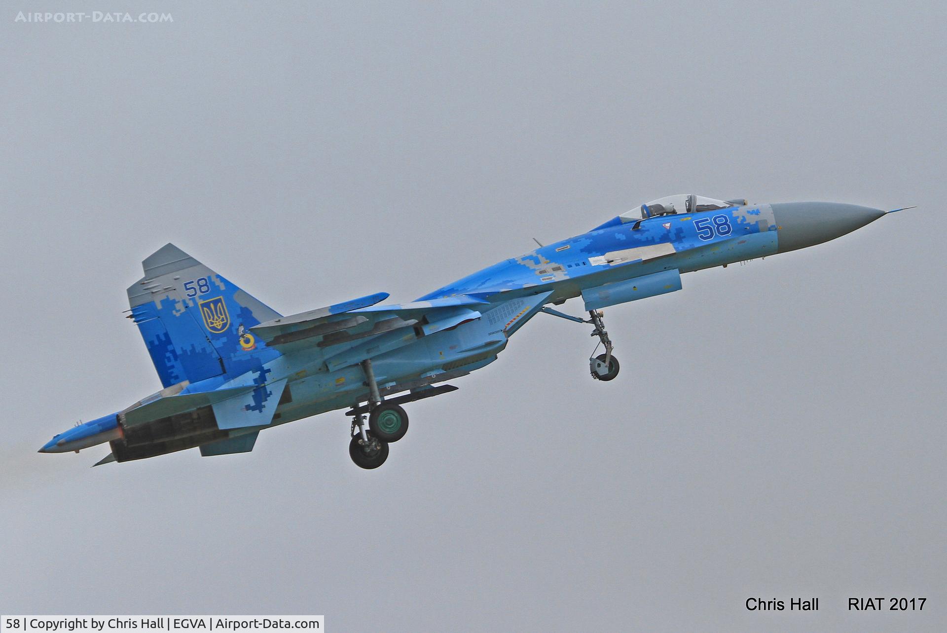 58, 1991 Sukhoi Su-27P Flanker B C/N 36911035612, RIAT 2017