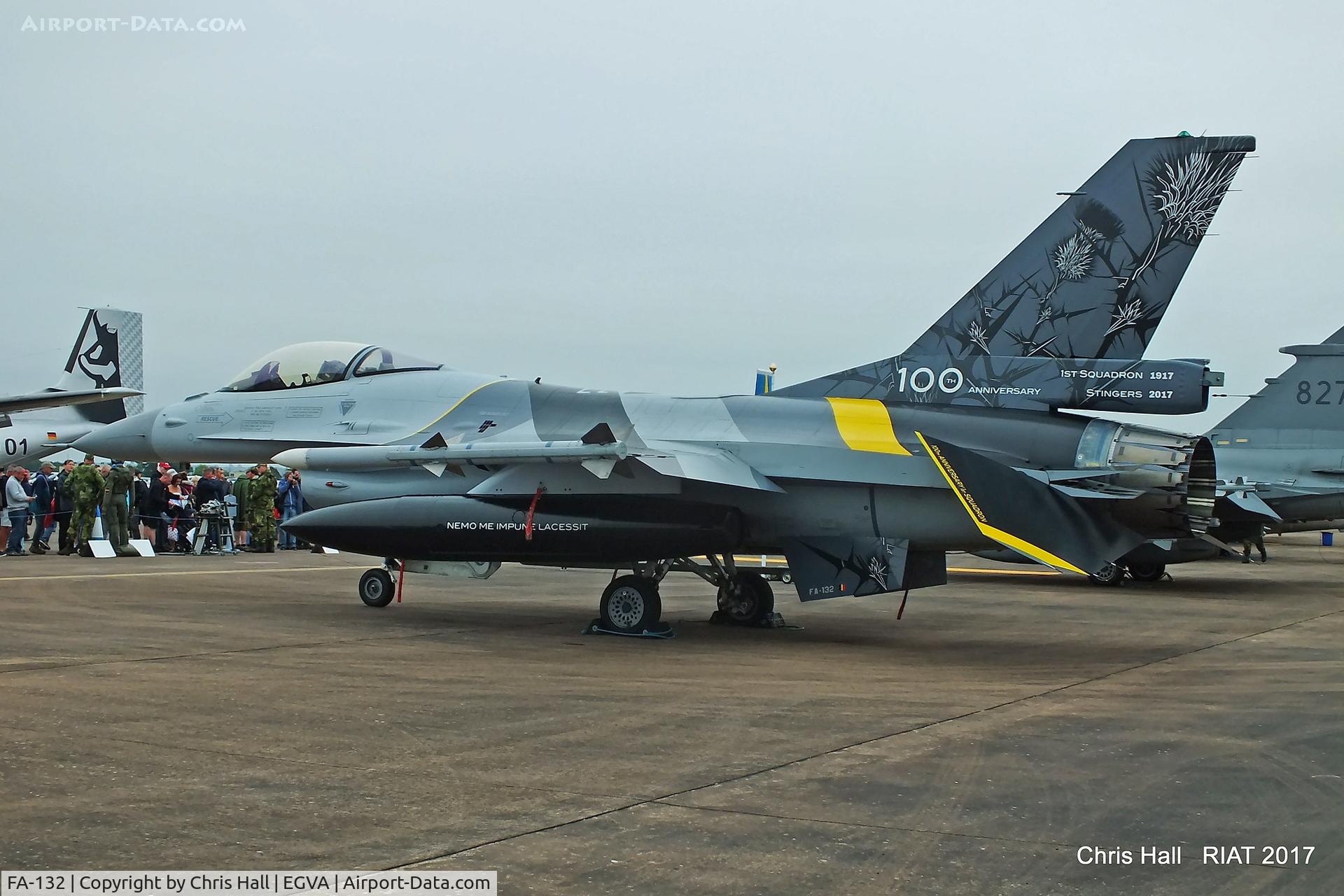 FA-132, SABCA F-16AM Fighting Falcon C/N 6H-132, RIAT 2017