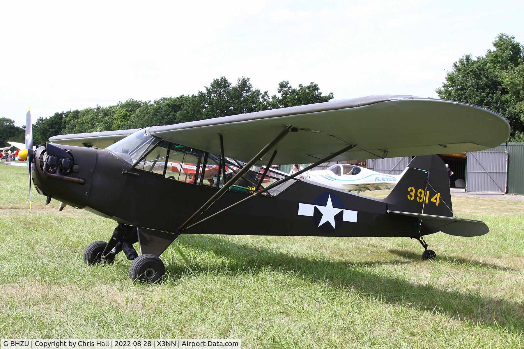 G-BHZU, 1943 Piper J3C-65 Cub Cub C/N 9606, Stoke Golding Stakeout 2022