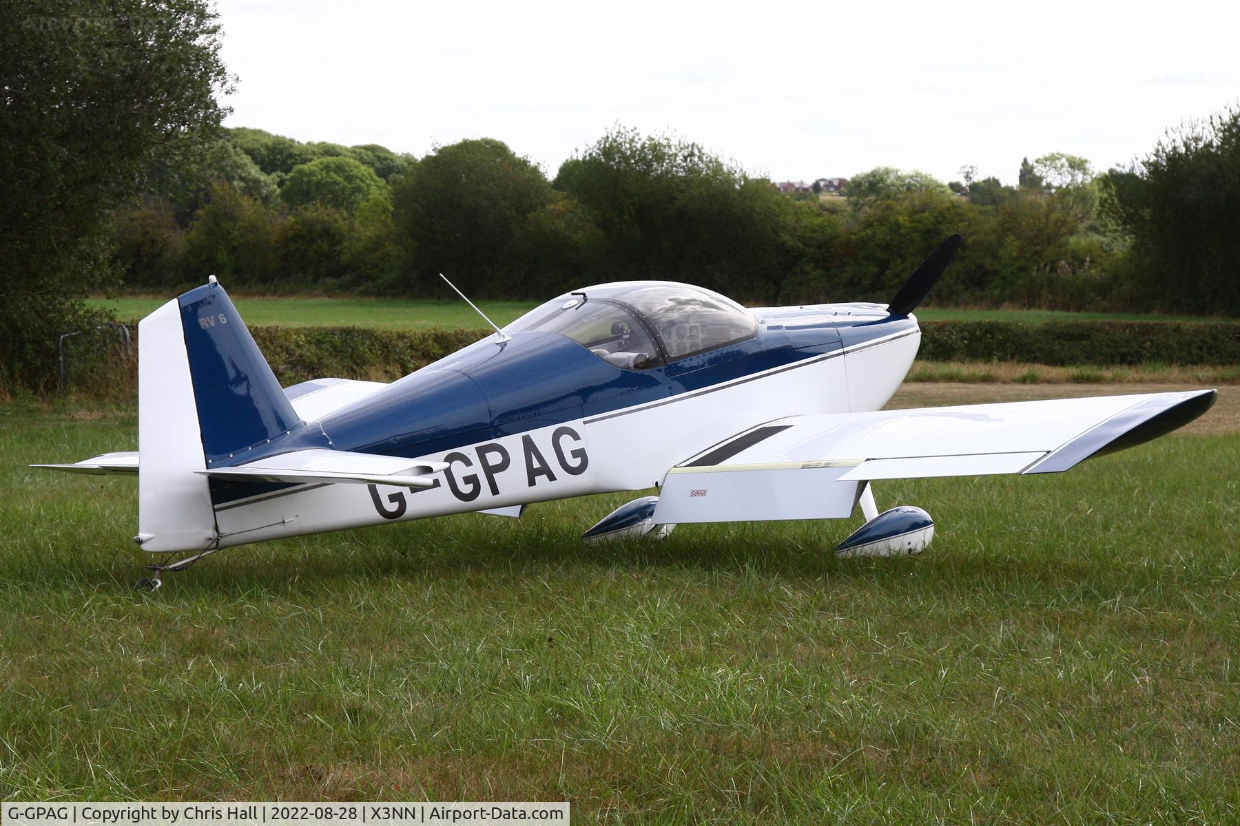 G-GPAG, 2002 Vans RV-6 C/N PFA 181A-13306, Stoke Golding Stakeout 2022