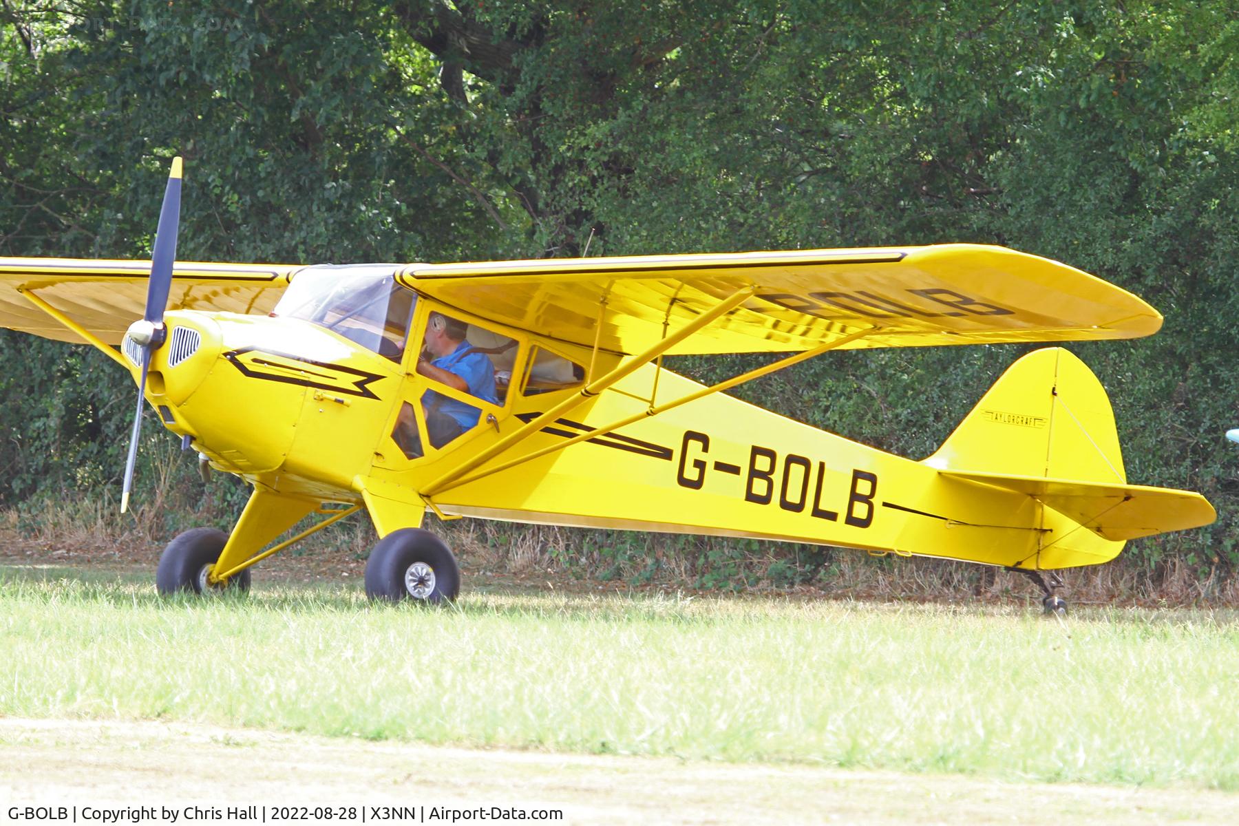 G-BOLB, 1941 Taylorcraft BC-12-65 C/N 3165, Stoke Golding Stakeout 2022