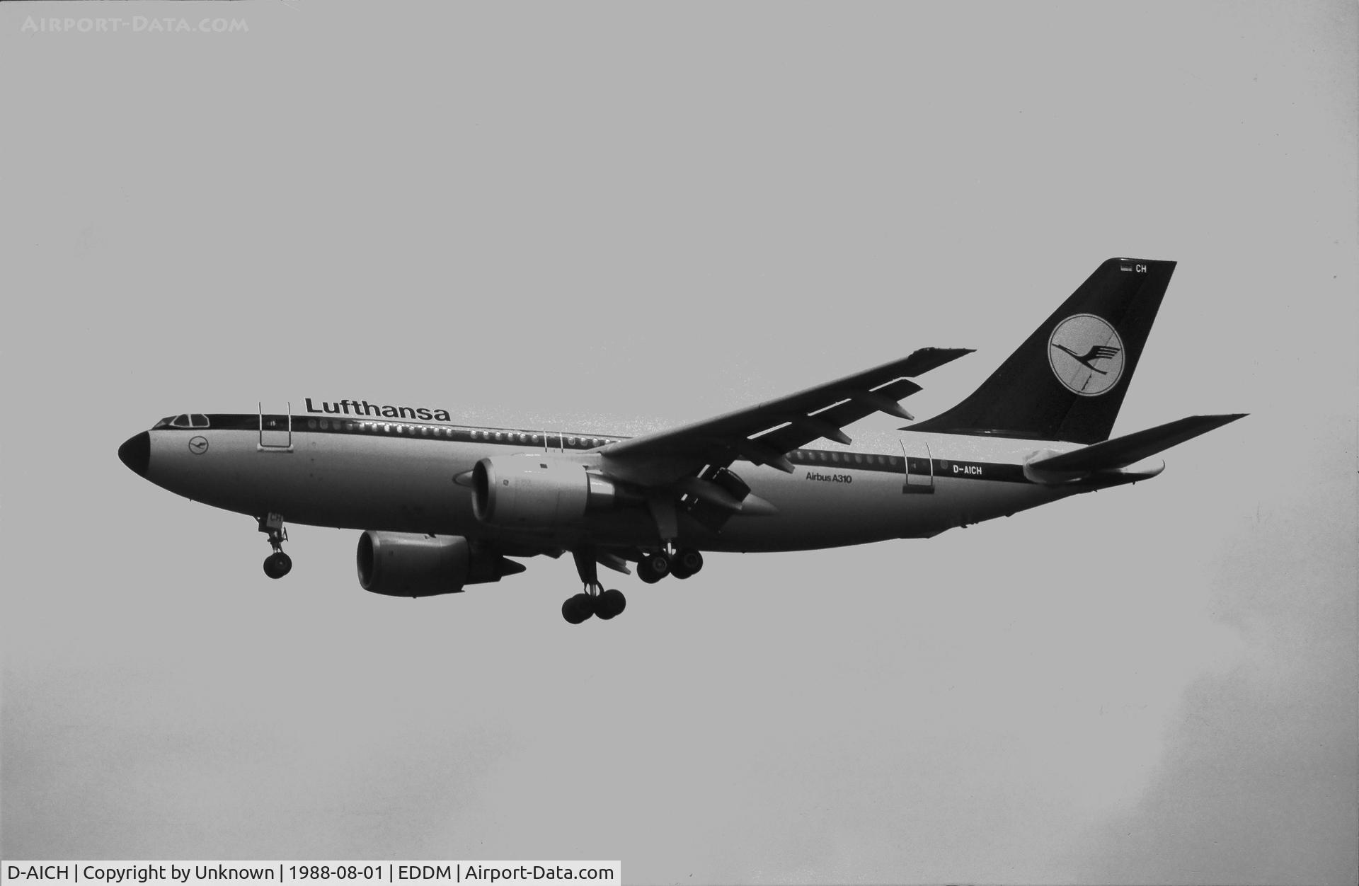 D-AICH, 1983 Airbus A310-203 C/N 254, MUC 8.1983