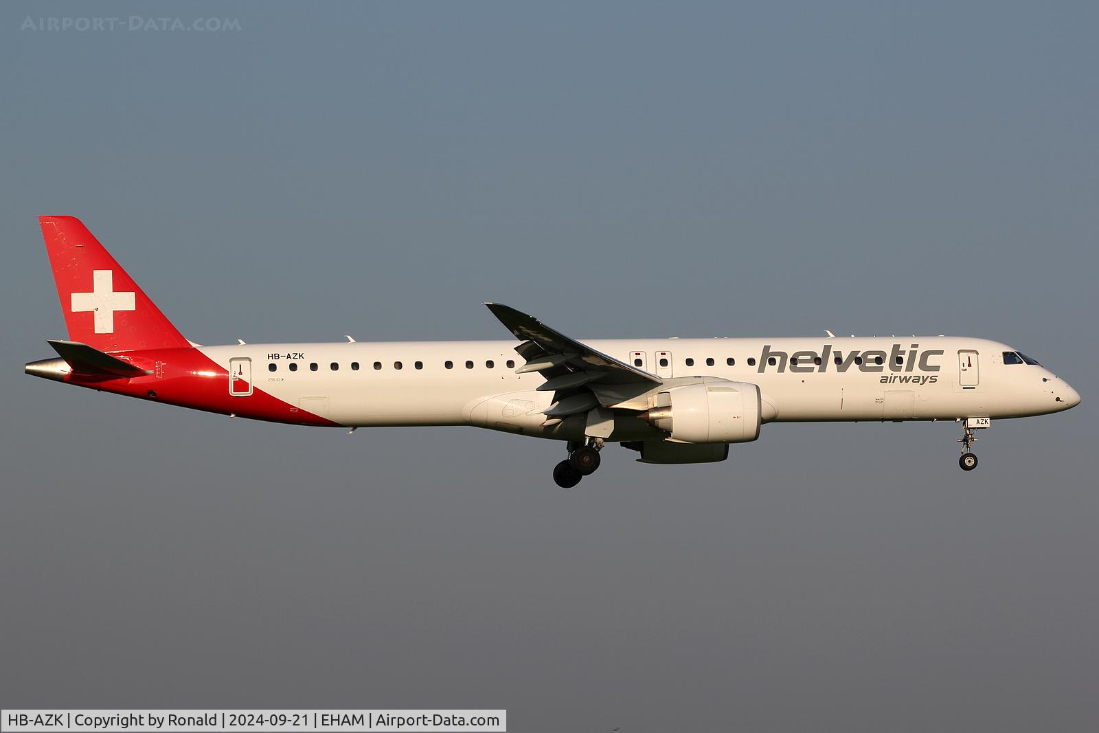 HB-AZK, 2021 Embraer E195-E2 (ERJ-190-400STD) C/N 19020058, at eham