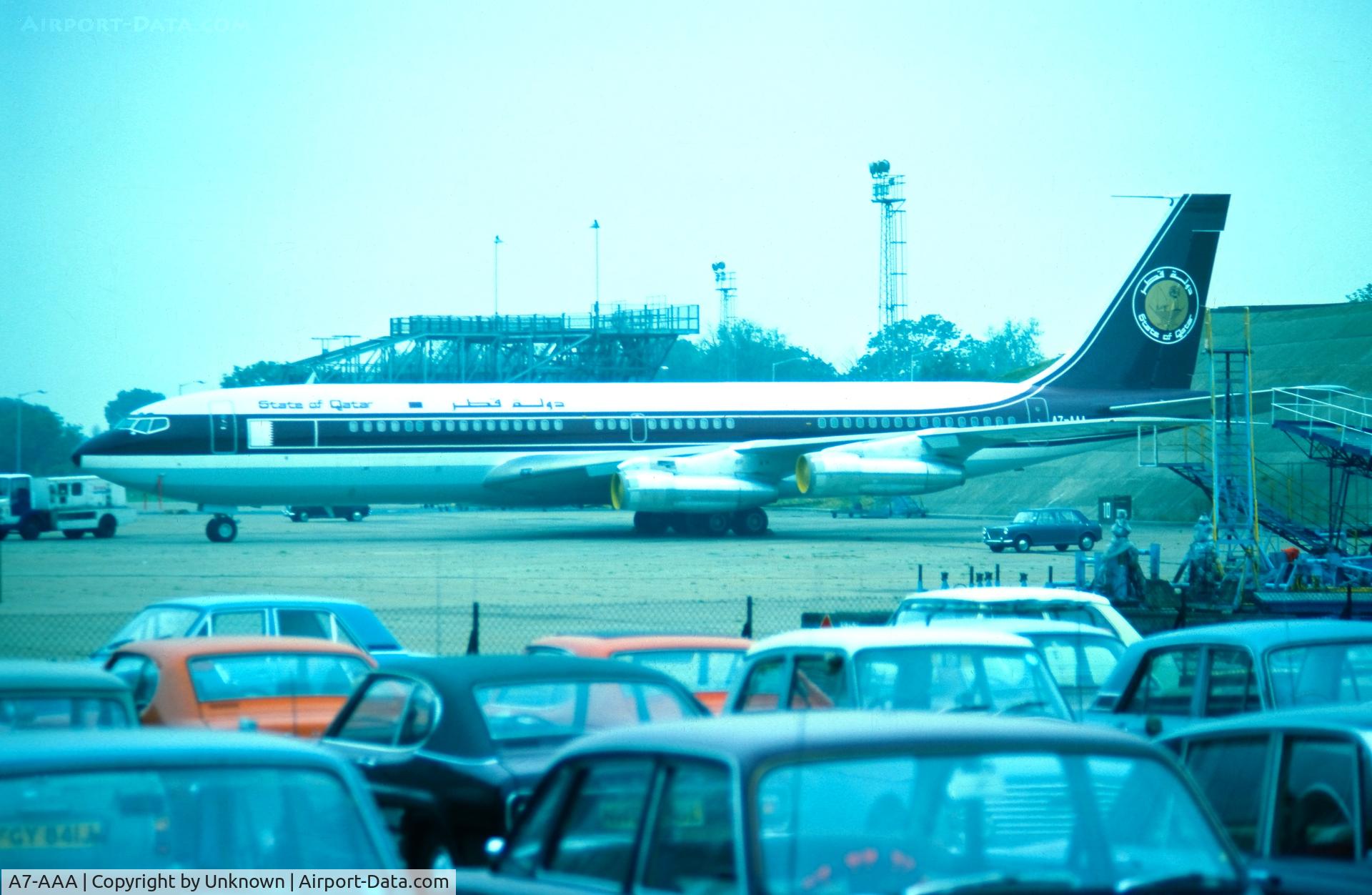 A7-AAA, 1977 Boeing 707-3P1C KC-707 C/N 21334, Unknown (England)