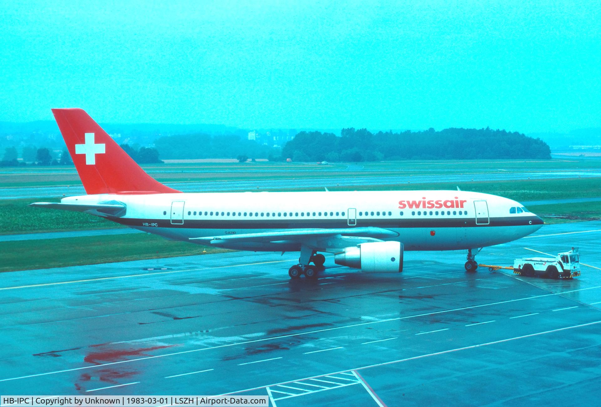 HB-IPC, 1983 Airbus A310-221 C/N 217, Zürich 3.1983