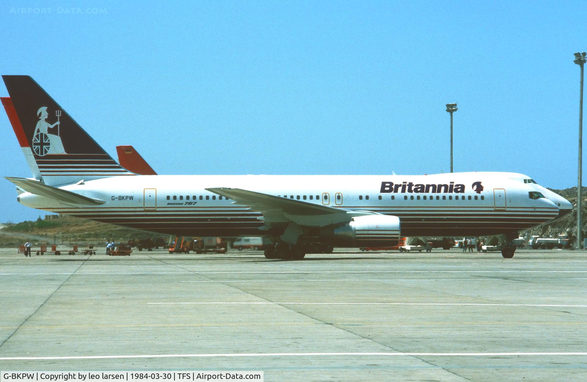 G-BKPW, 1983 Boeing 767-204 C/N 22980, Tenerife South 30.3.1984