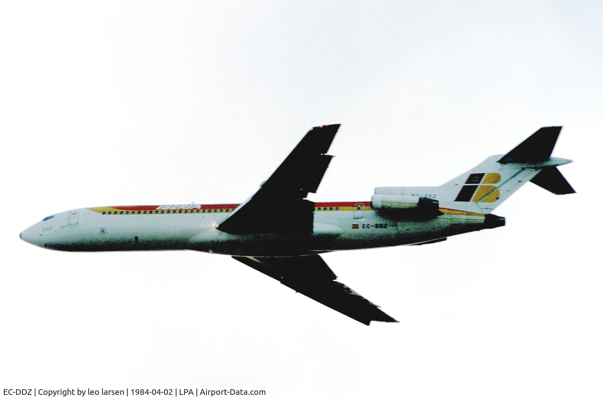 EC-DDZ, 1979 Boeing 727-256 C/N 21781, Las Palmas 2.4.1984