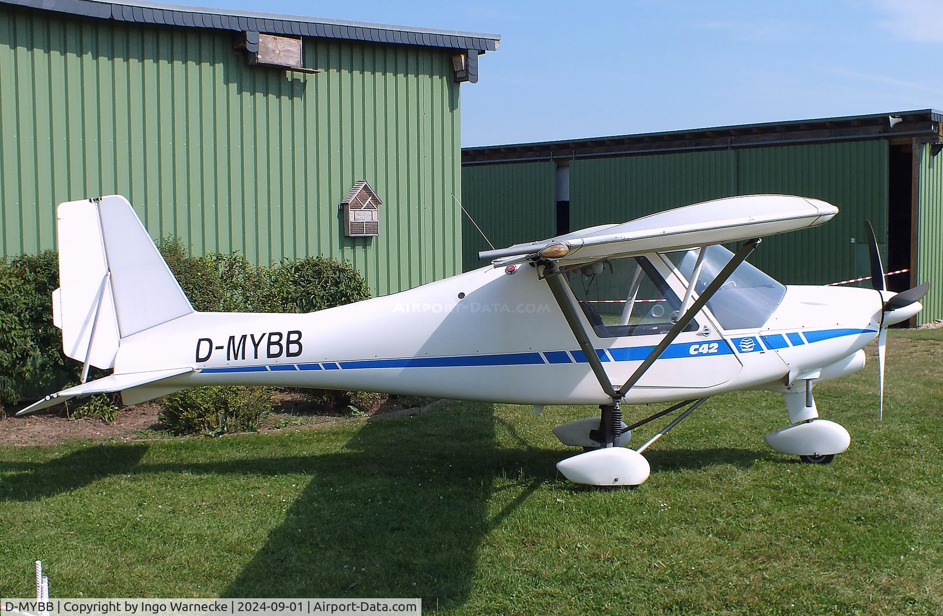 D-MYBB, Ikarus C42 C/N 0502-6647, Comco Ikarus C42 at the 2024 Flugplatz-Wiesenfest airfield display at Weilerswist-Müggenhausen ultralight airfield