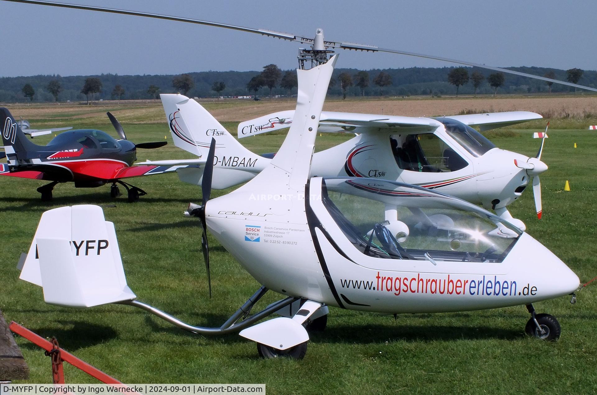D-MYFP, AutoGyro Calidus C/N not foung D-Myfp, AutoGyro Calidus at the 2024 Flugplatz-Wiesenfest airfield display at Weilerswist-Müggenhausen ultralight airfield