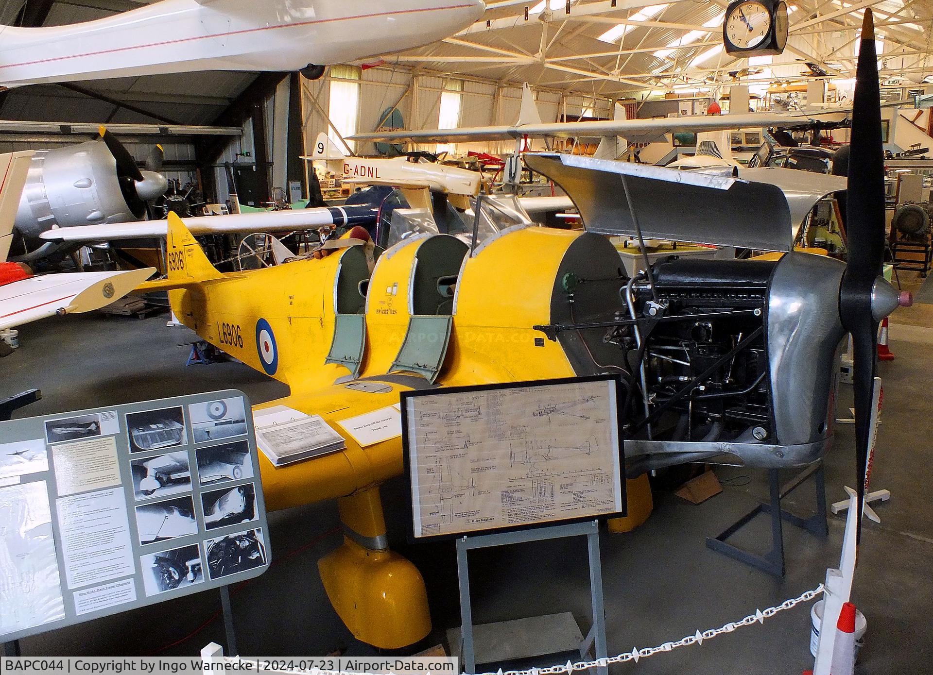 BAPC044, 1940 Miles M14A Magister C/N 2078, Miles M.14A Magister replica (with parts of G-AKKY) at the Museum of Berkshire Aviation, Woodley