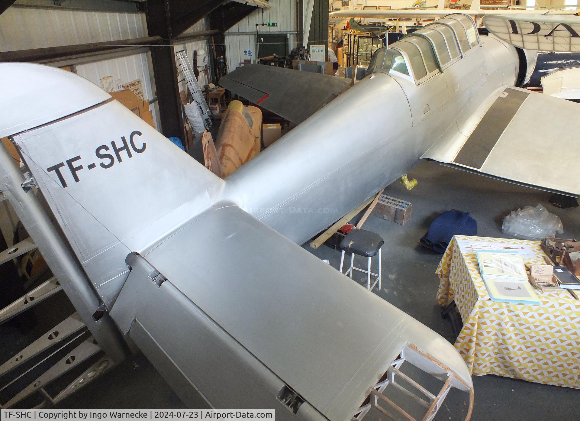 TF-SHC, 1943 Miles M.25 Martinet TT.1 C/N MS902, Miles M.25 Martinet TT1 being restored (minus engine) at the Museum of Berkshire Aviation, Woodley
