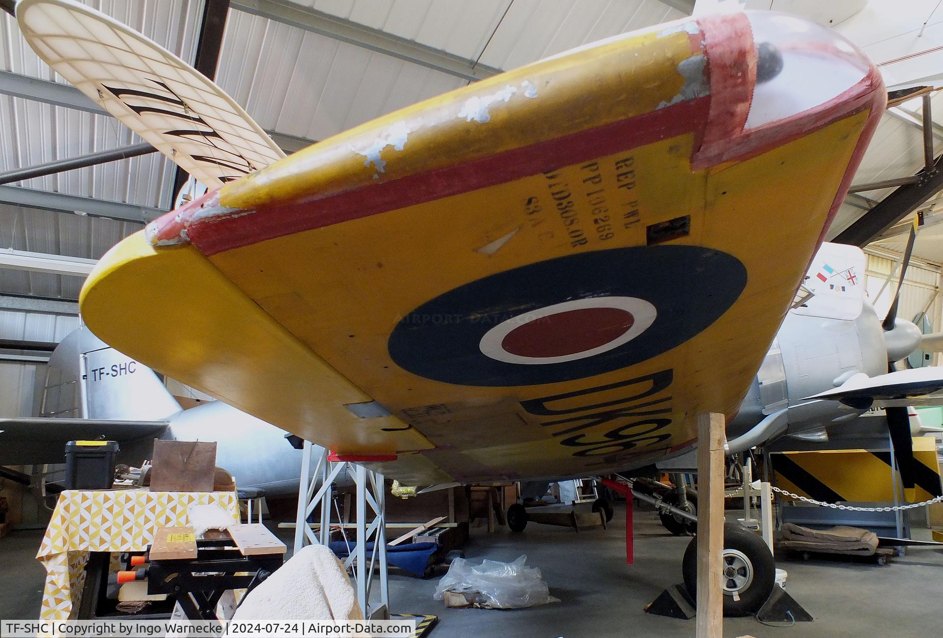 TF-SHC, 1943 Miles M.25 Martinet TT.1 C/N MS902, Miles M.25 Martinet TT1 being restored (minus engine) at the Museum of Berkshire Aviation, Woodley