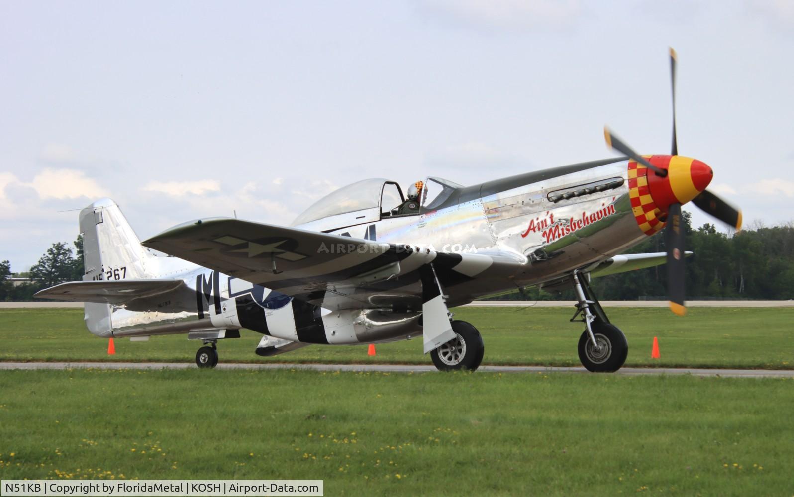 N51KB, 1961 North American F-51D Mustang C/N 44-74009, P-51D Ain't Misbehavin zx 