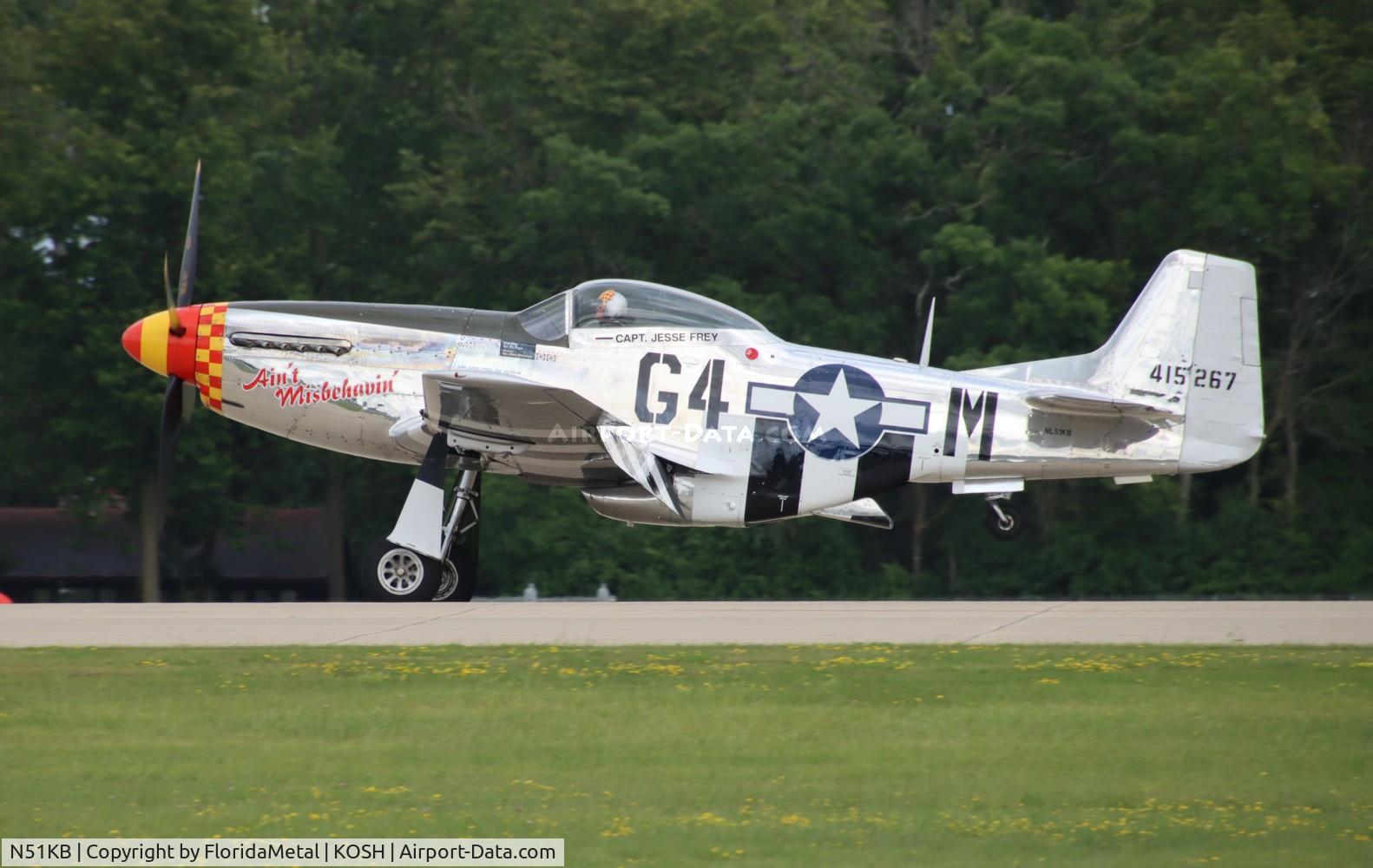 N51KB, 1961 North American F-51D Mustang C/N 44-74009, P-51D Ain't Misbehavin zx 
