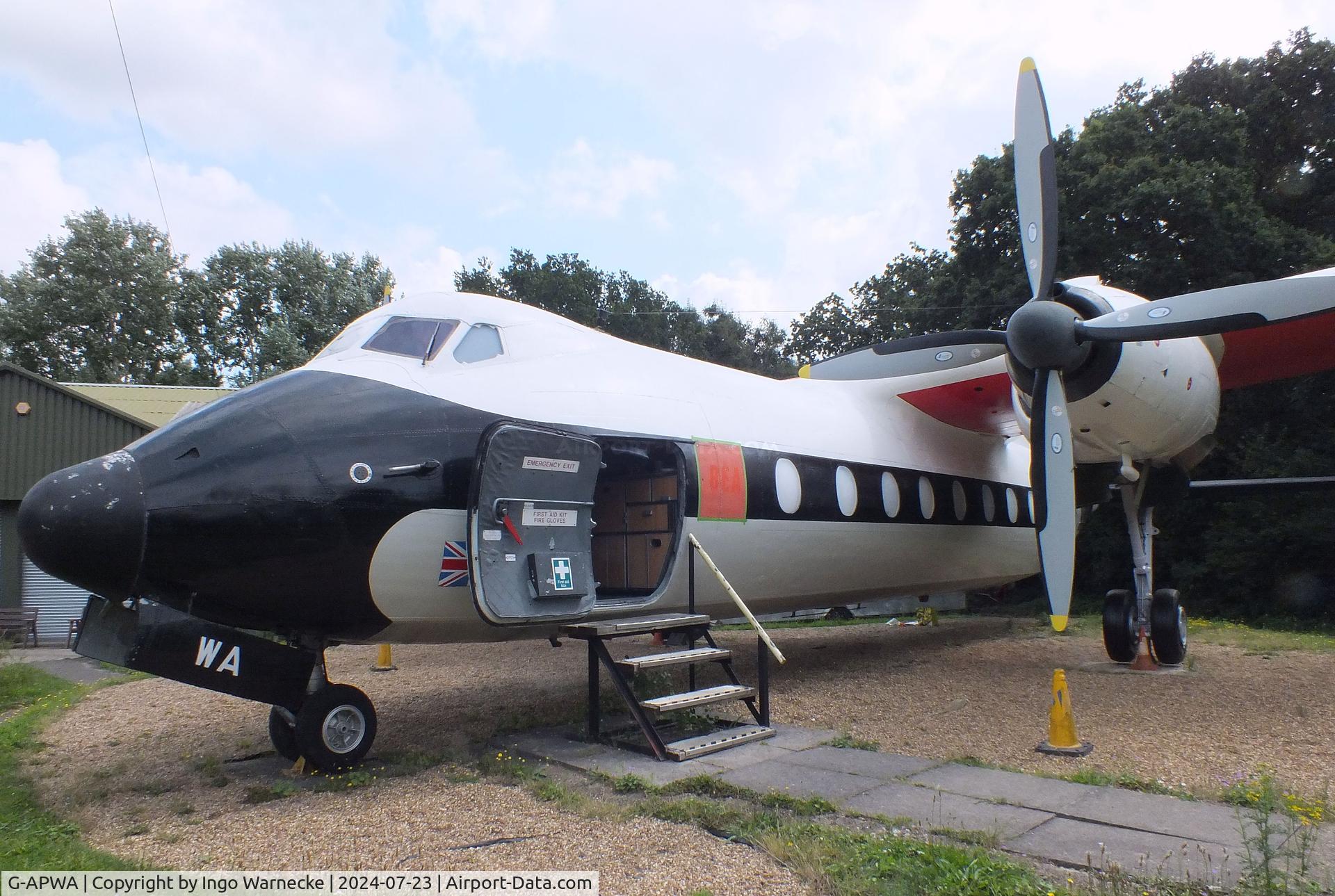 G-APWA, 1959 Handley Page HPR-7 Herald 201 C/N 149, Handley Page HPR-7 Dart Herald 201 at the Museum of Berkshire Aviation, Woodley