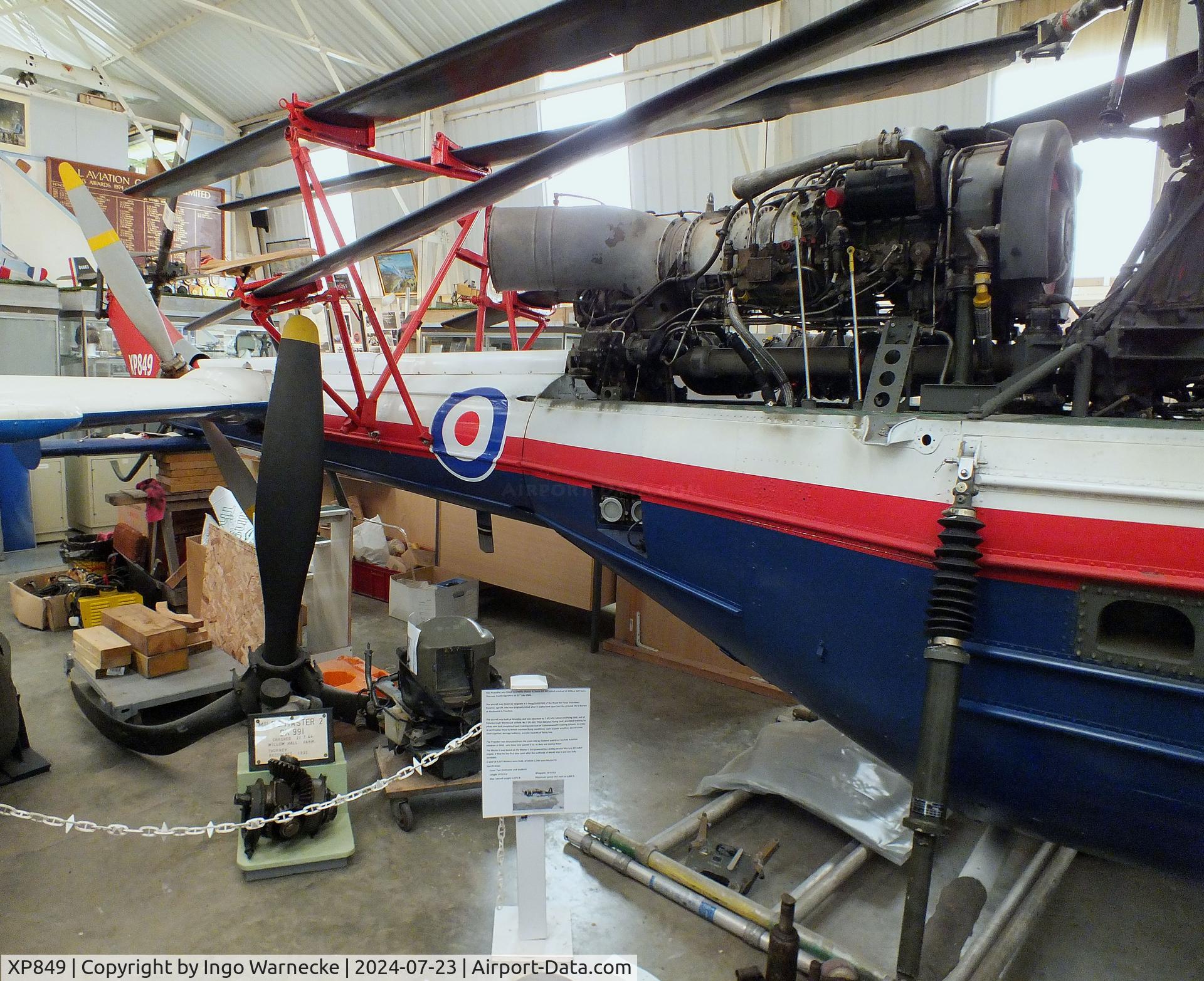XP849, 1961 Westland Scout AH.1 C/N F9475, Westland Scout AH1 at the Museum of Berkshire Aviation, Woodley