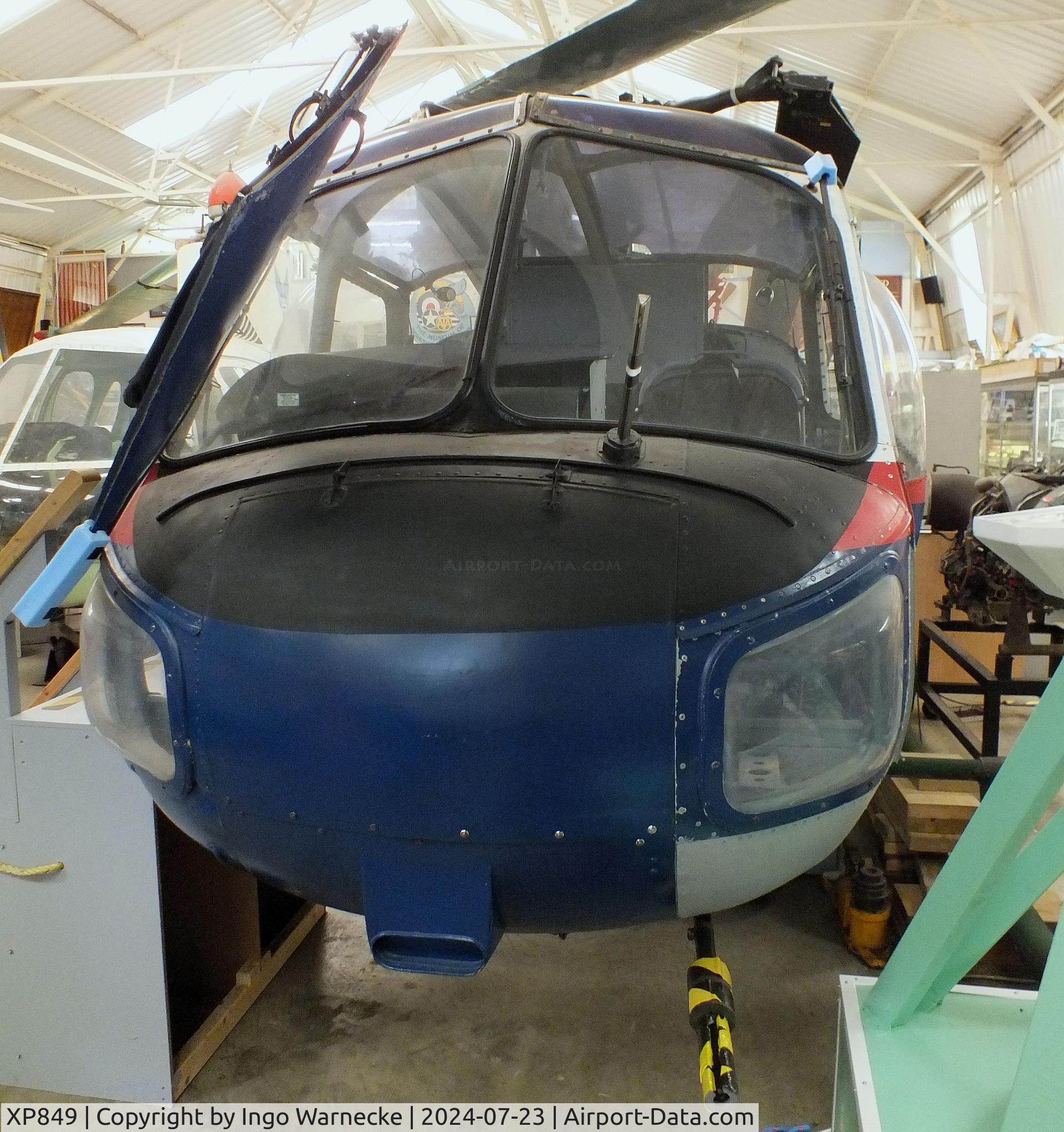 XP849, 1961 Westland Scout AH.1 C/N F9475, Westland Scout AH1 at the Museum of Berkshire Aviation, Woodley