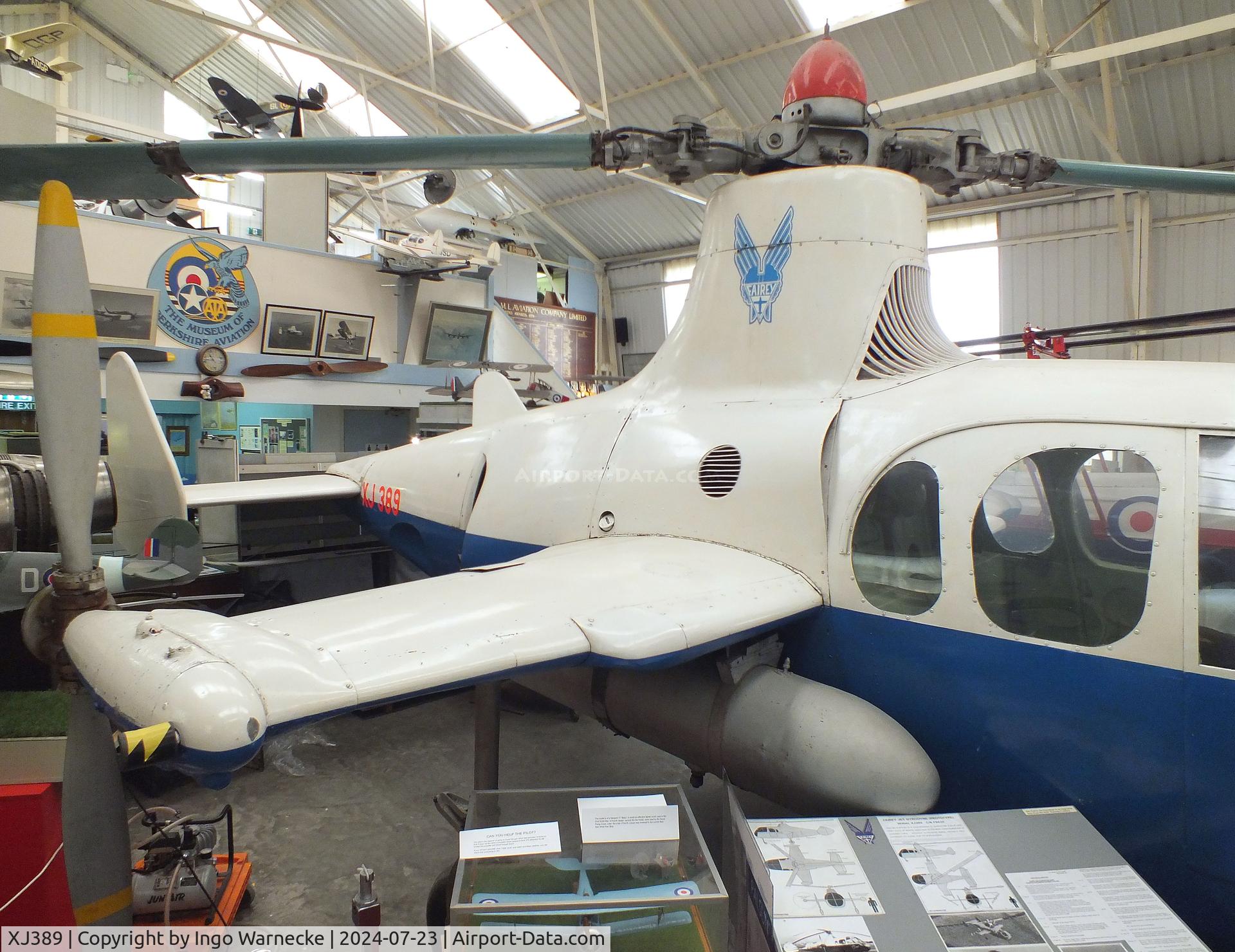 XJ389, 1953 Fairey Jet Gyrodyne C/N F9420, Fairey Jet Gyrodyne at the Museum of Berkshire Aviation, Woodley