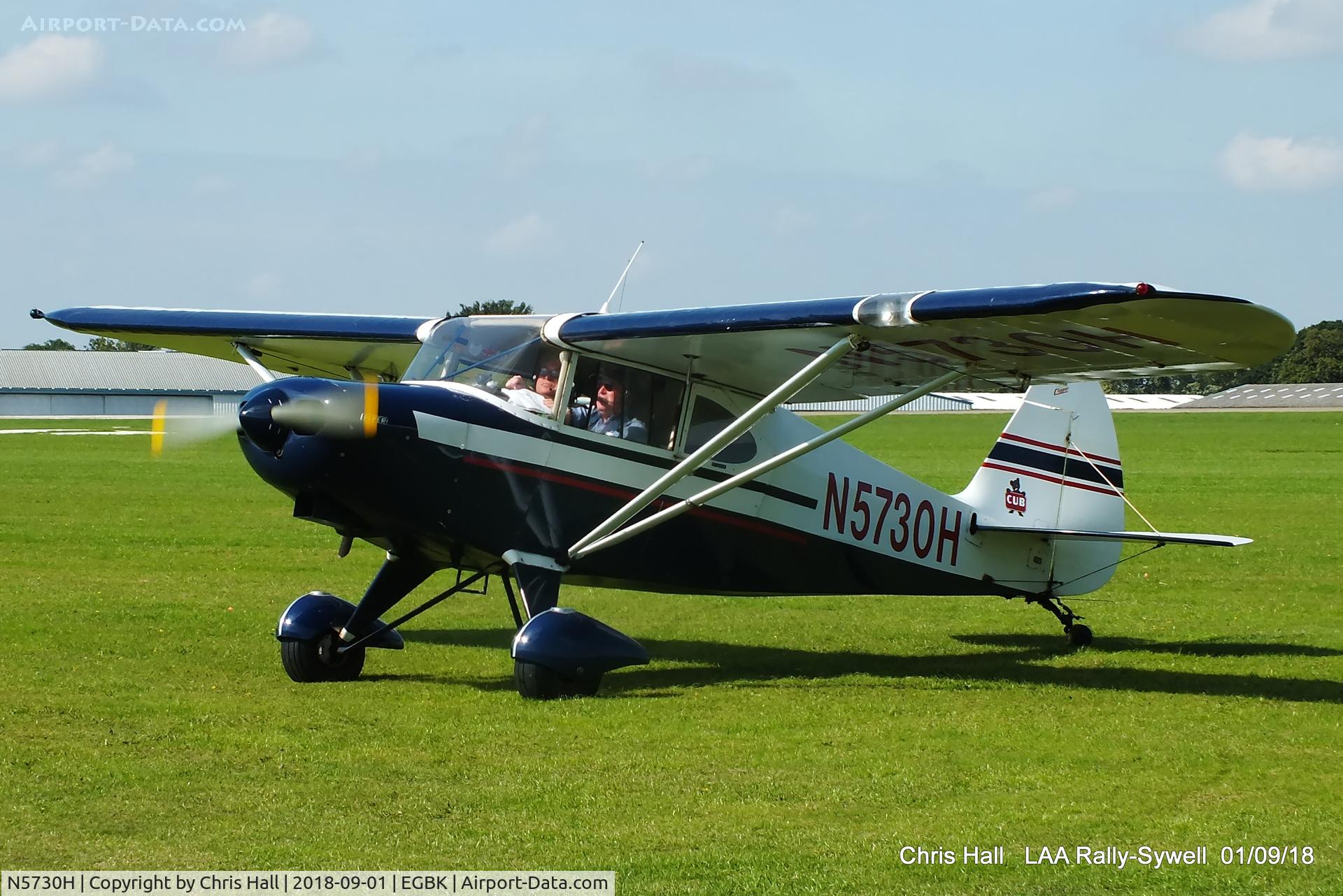 N5730H, 1949 Piper PA-16 Clipper C/N 16-342, 2018 LAA Rally, Sywell