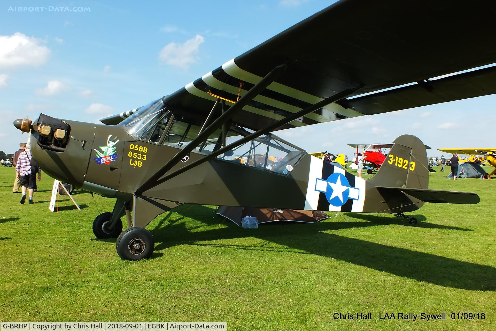 G-BRHP, 1942 Aeronca O-58B Defender C/N 058B-8533, 2018 LAA Rally, Sywell