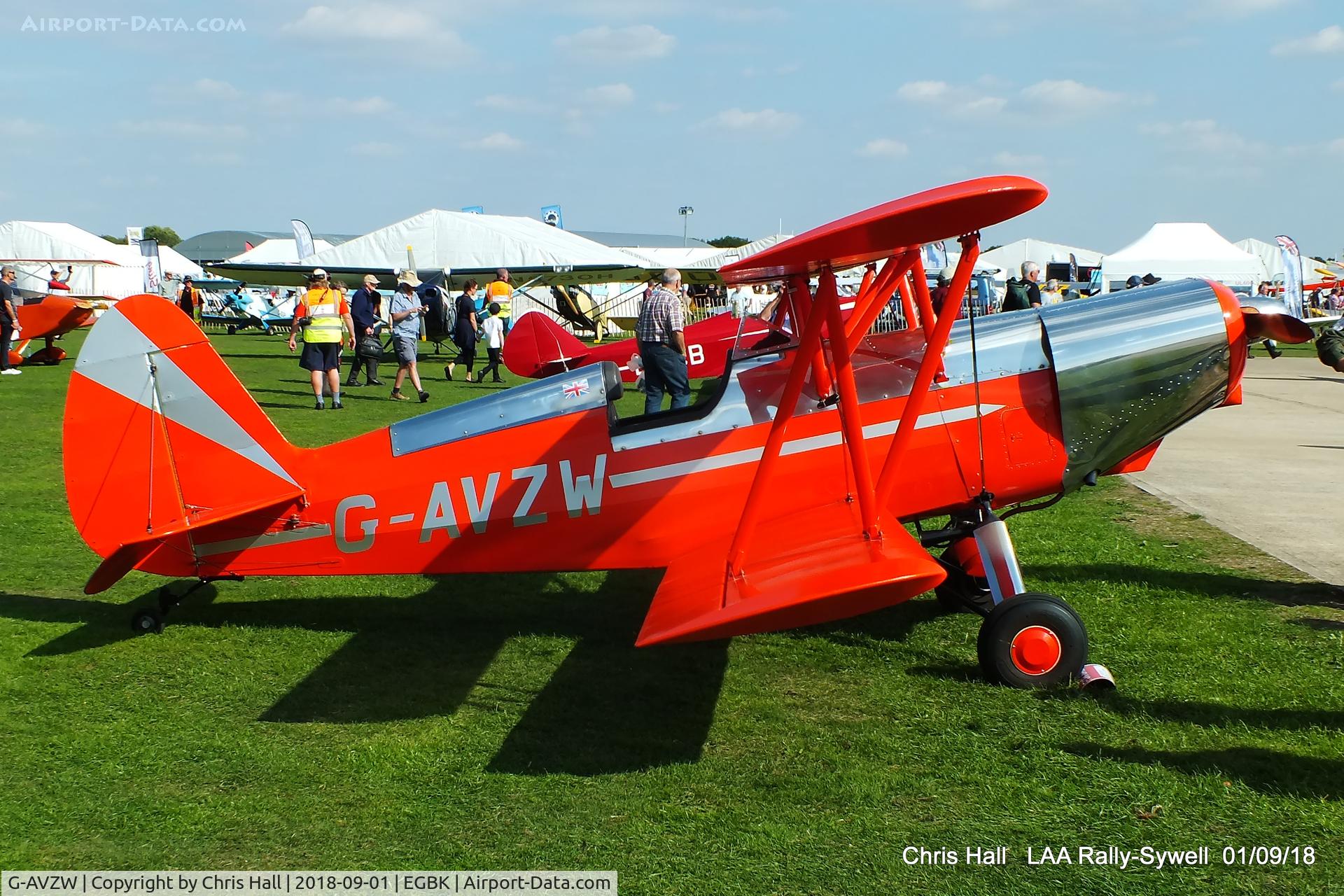 G-AVZW, 1973 EAA Biplane Model P-1 C/N PFA 1314, 2018 LAA Rally, Sywell