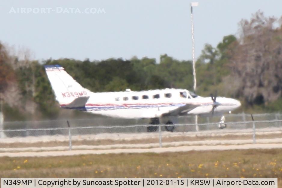 N349MP, Cessna 441 C/N 441-0302, N349MP departs Runway 6 at Southwest Florida International Airport enroute to Hagerstown Airport
