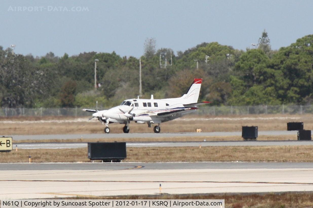 N61Q, 1968 Beech 65-A90-1 C/N LM-92, N61Q departs Runway 22 at Sarasota-Bradenton International Airport