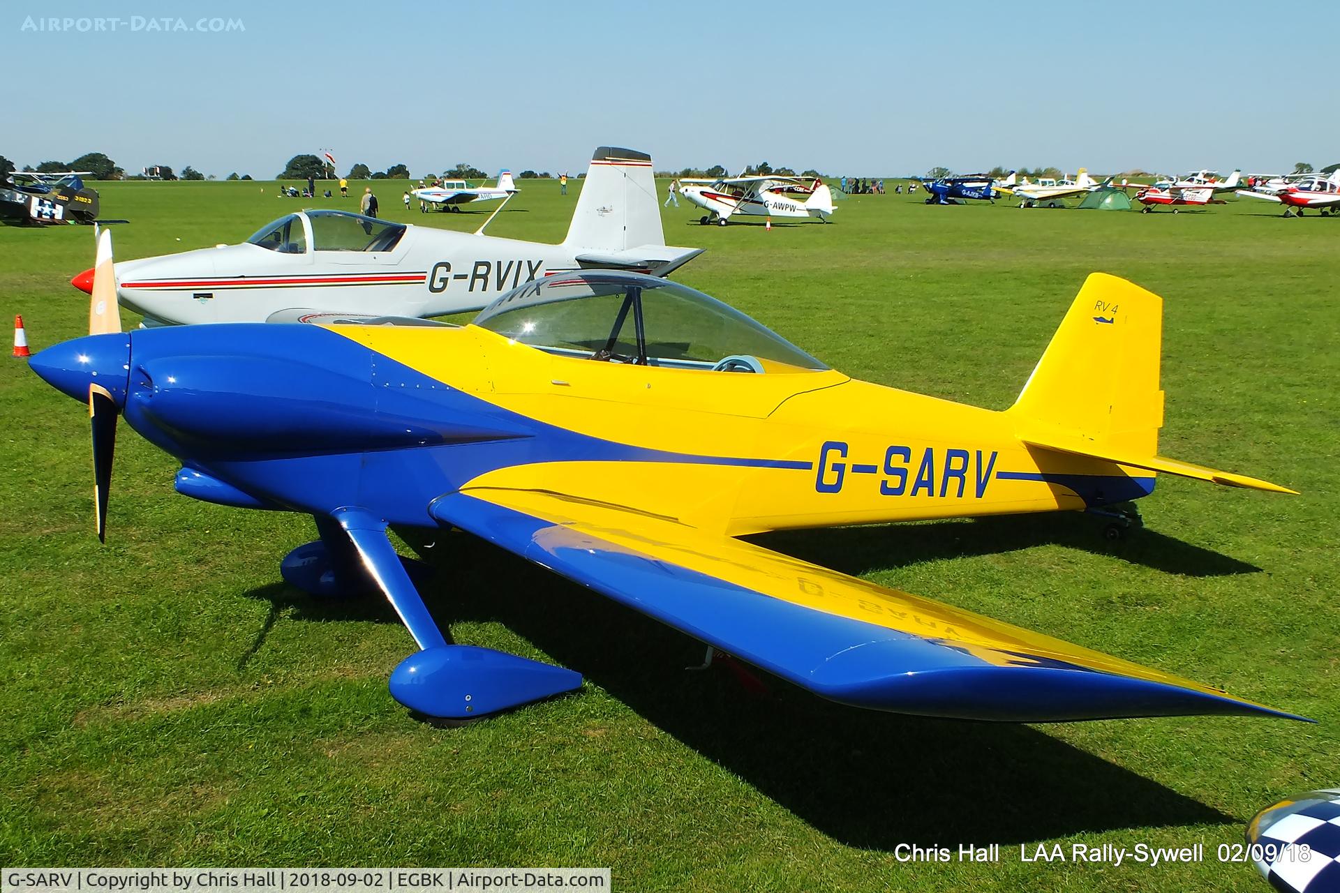 G-SARV, 2002 Vans RV-4 C/N PFA 181-12606, 2018 LAA Rally, Sywell