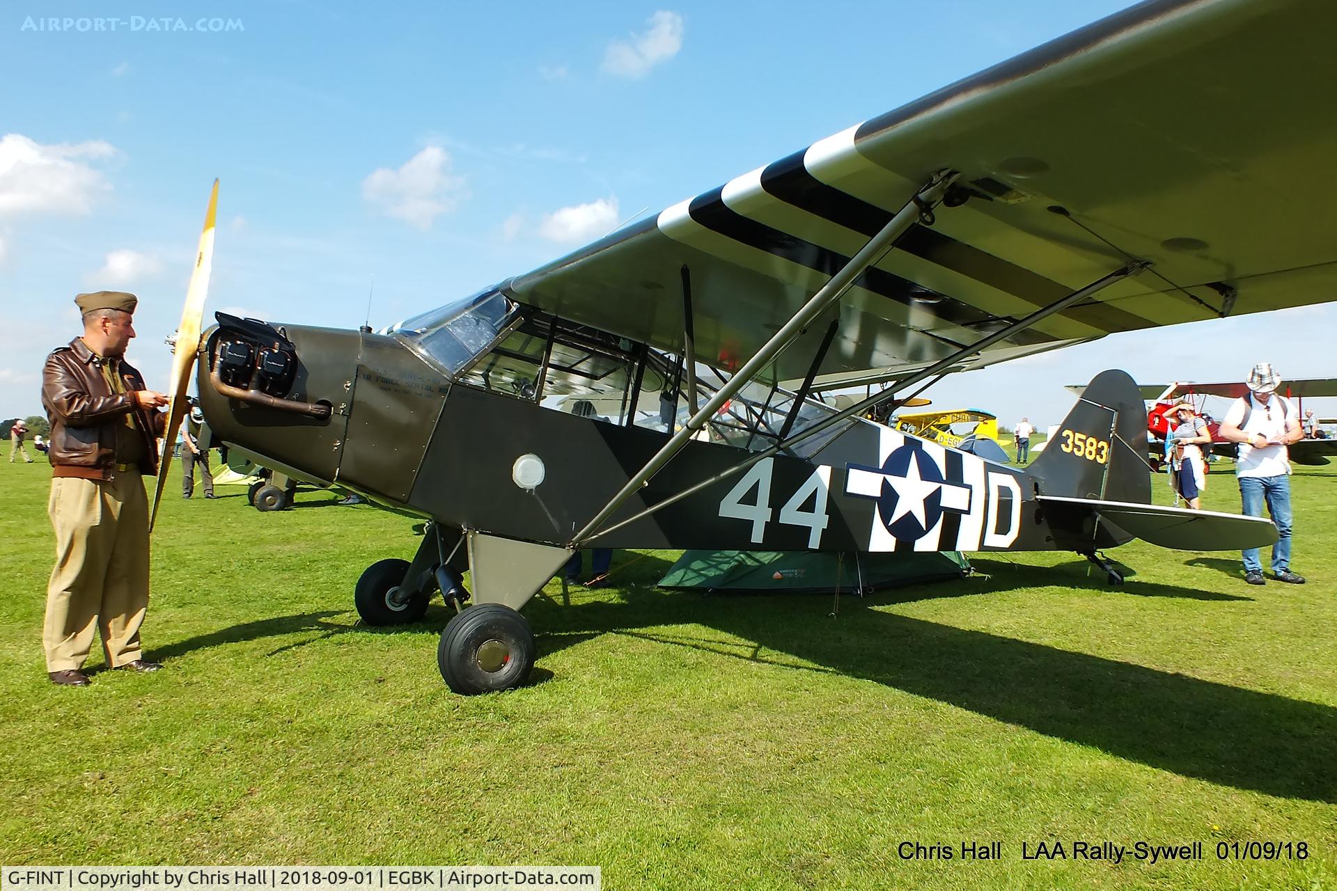 G-FINT, 1956 Piper L-4B Grasshopper C/N 9444, 2018 LAA Rally, Sywell