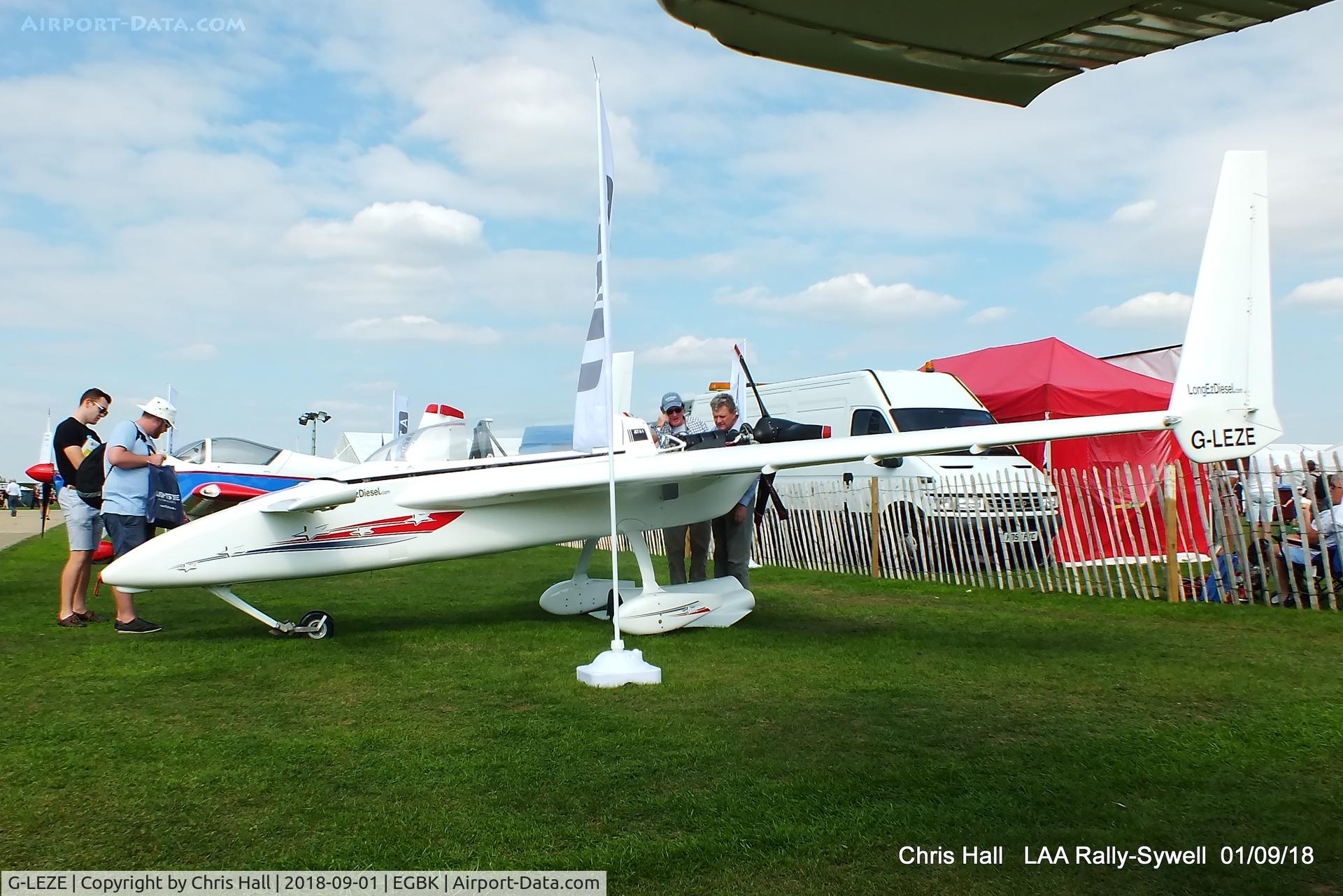 G-LEZE, 1985 Rutan Long-EZ C/N PFA 074A-10702, 2018 LAA Rally, Sywell
