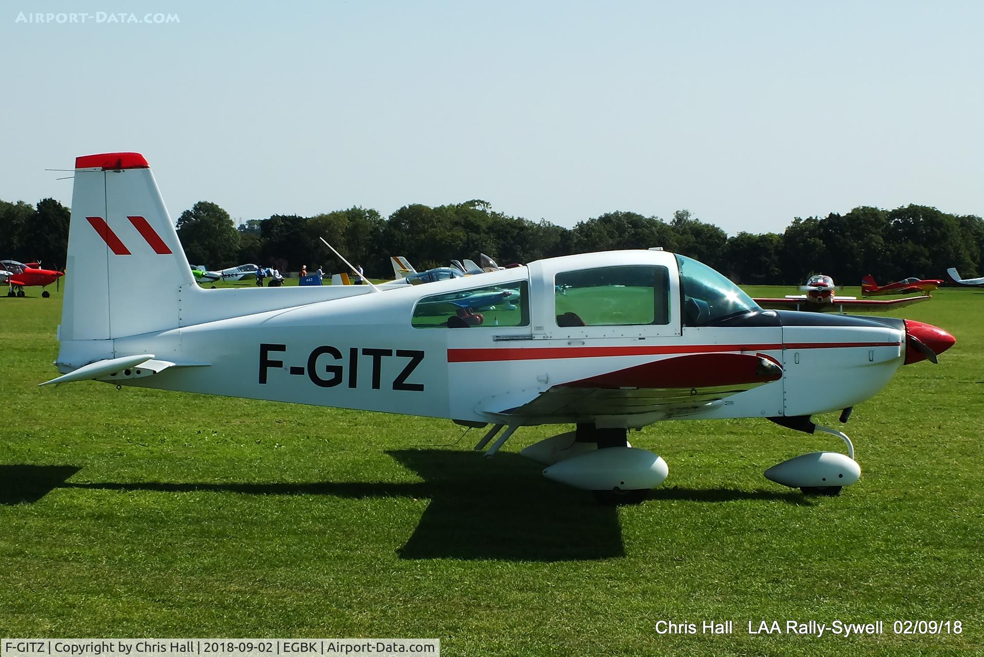 F-GITZ, Grumman American AG-5B Tiger C/N 10140, 2018 LAA Rally, Sywell