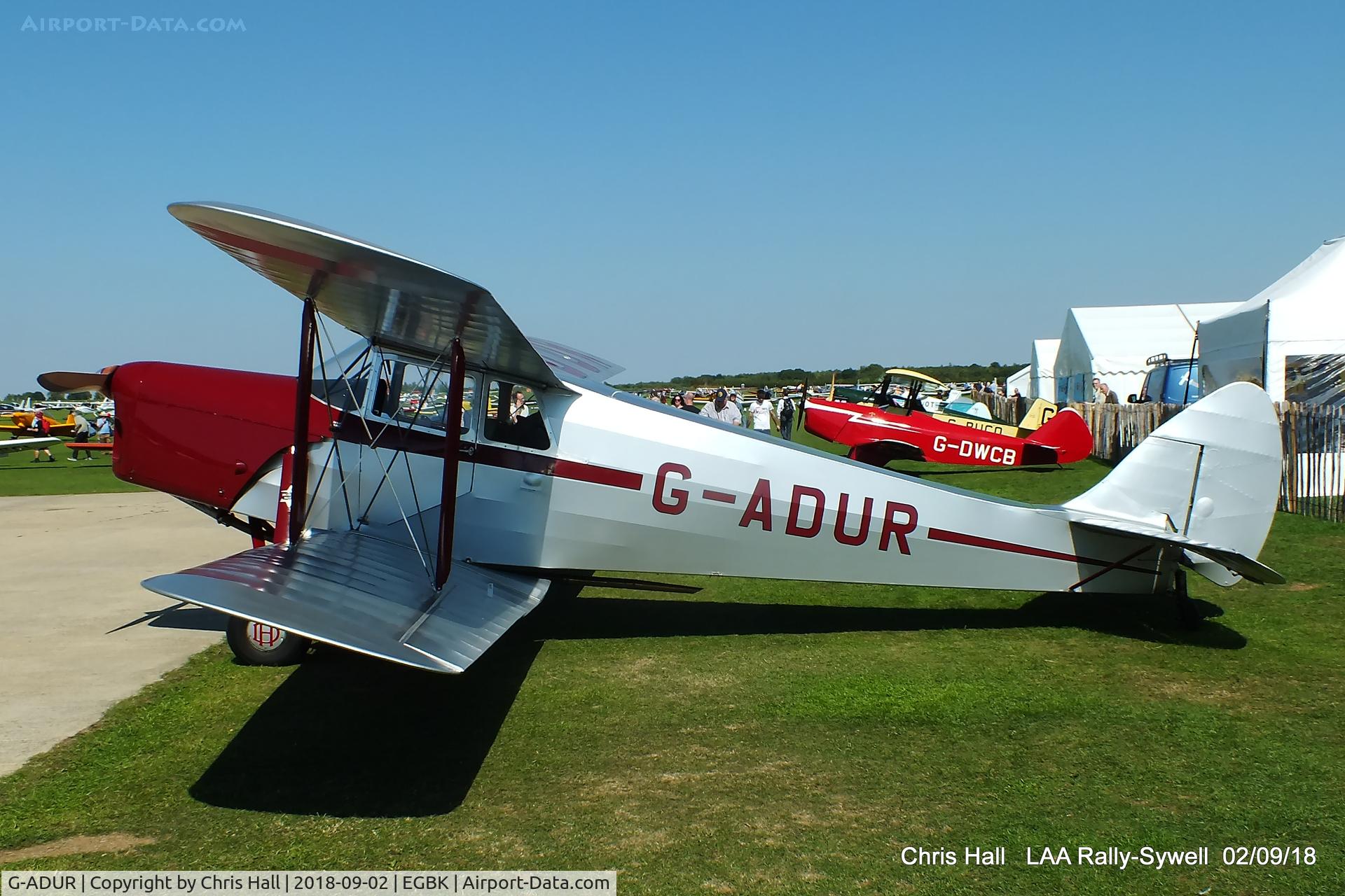 G-ADUR, 1936 De Havilland DH.87B Hornet Moth C/N 8085, 2018 LAA Rally, Sywell