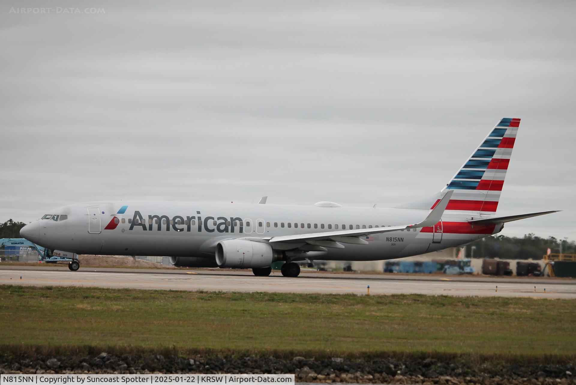 N815NN, 2009 Boeing 737-823 C/N 33208, American Flight 1656 departs Runway 6 at Southwest Florida International Airport enroute to Dallas/Fort Worth International Airport