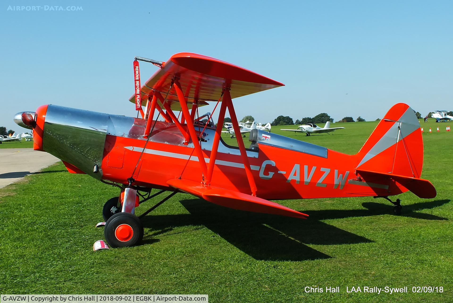 G-AVZW, 1973 EAA Biplane Model P-1 C/N PFA 1314, 2018 LAA Rally, Sywell
