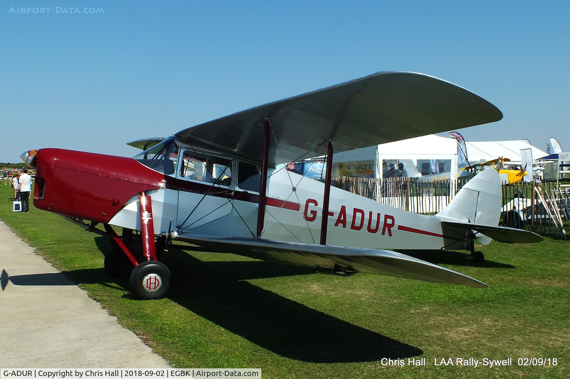 G-ADUR, 1936 De Havilland DH.87B Hornet Moth C/N 8085, 2018 LAA Rally, Sywell