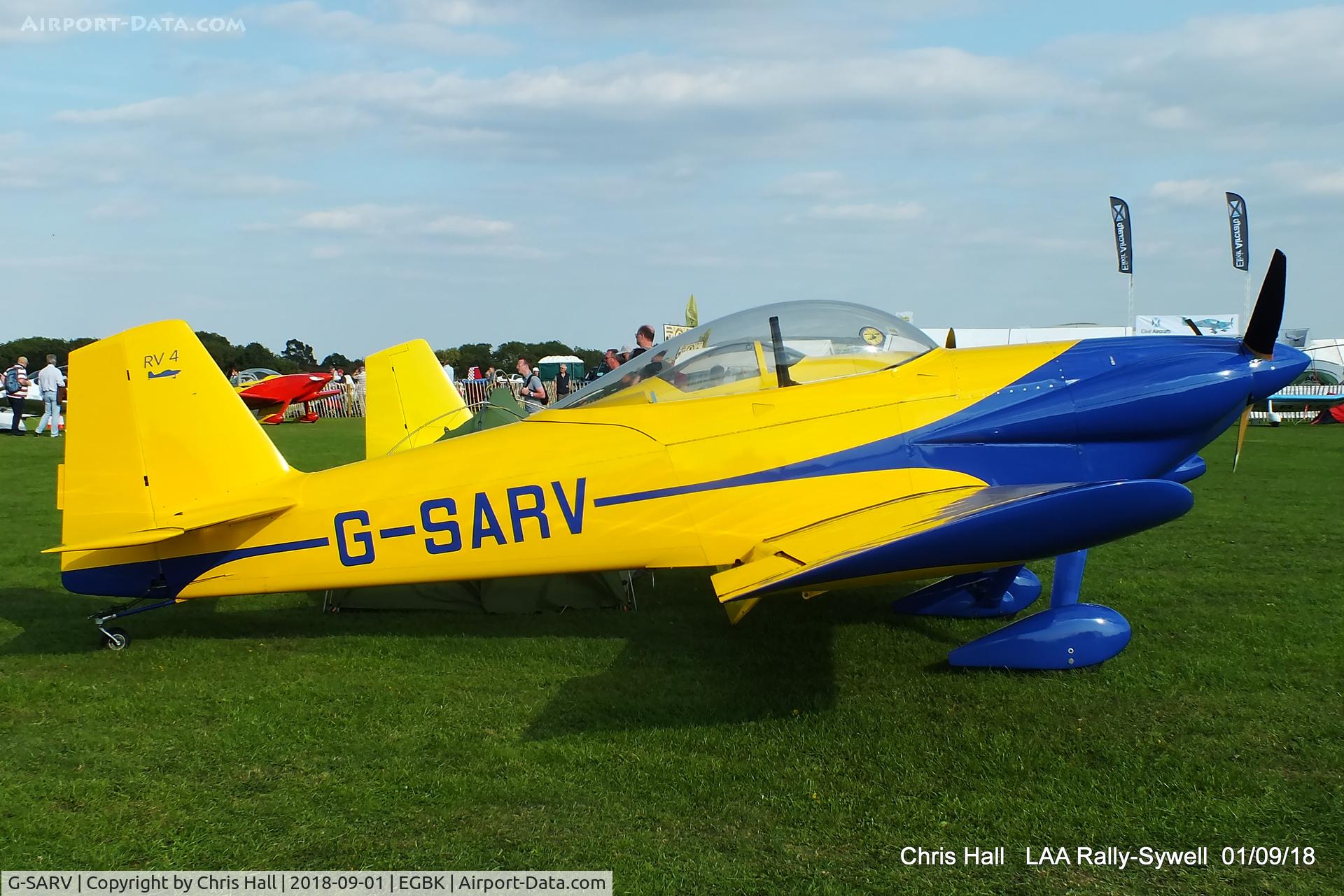 G-SARV, 2002 Vans RV-4 C/N PFA 181-12606, 2018 LAA Rally, Sywell