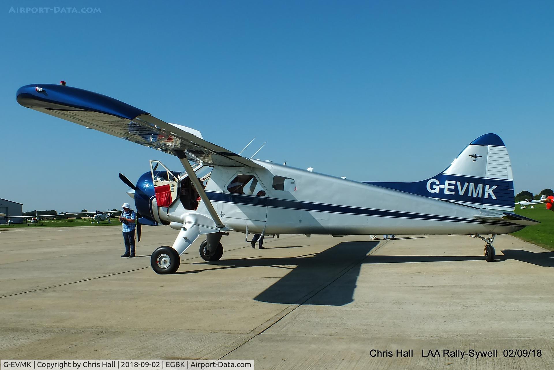 G-EVMK, 1953 De Havilland Canada U-6A Beaver C/N 672, 2018 LAA Rally, Sywell