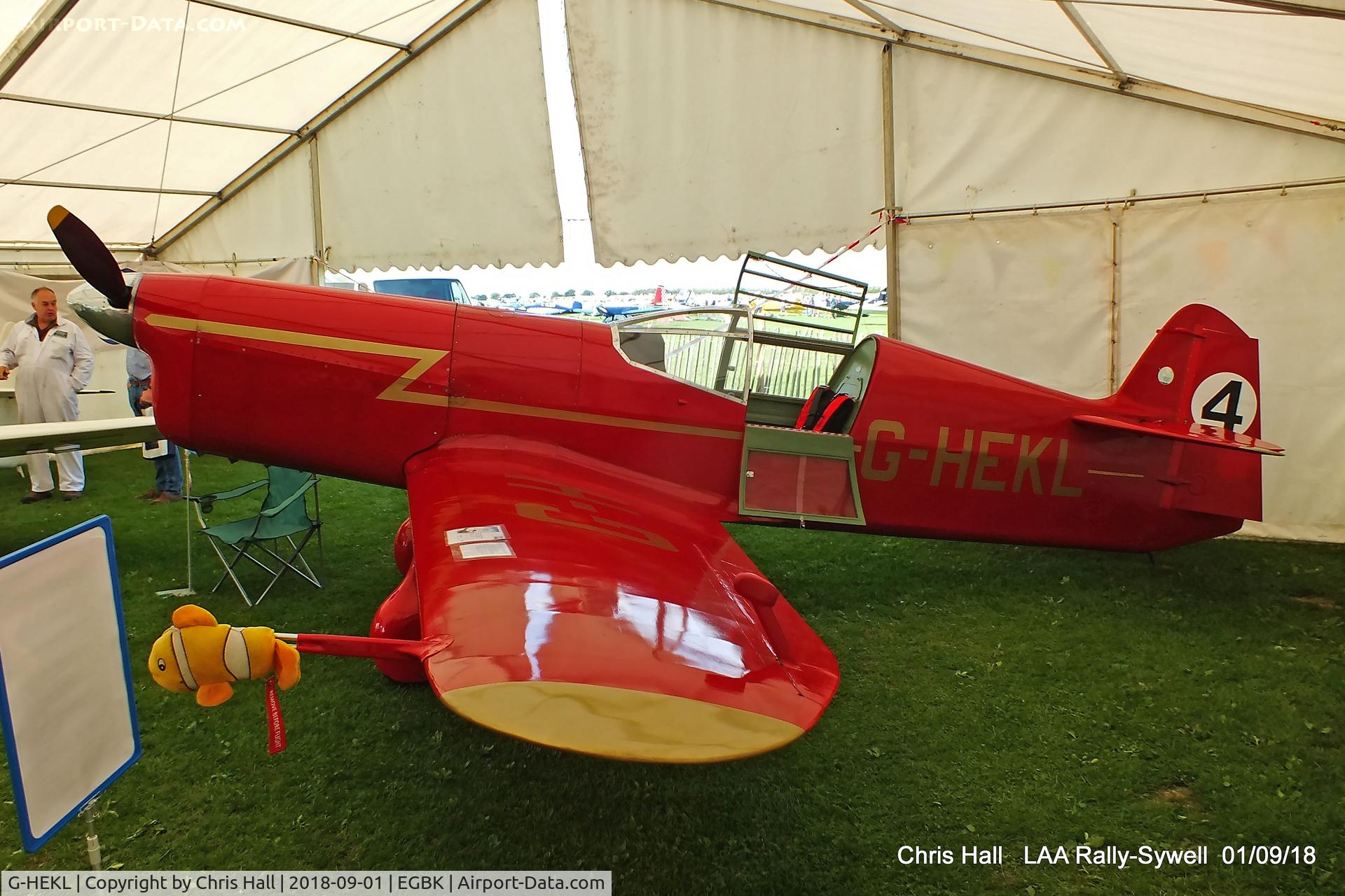 G-HEKL, 2008 Percival Mew Gull replica C/N PFA 013-14759, 2018 LAA Rally, Sywell
