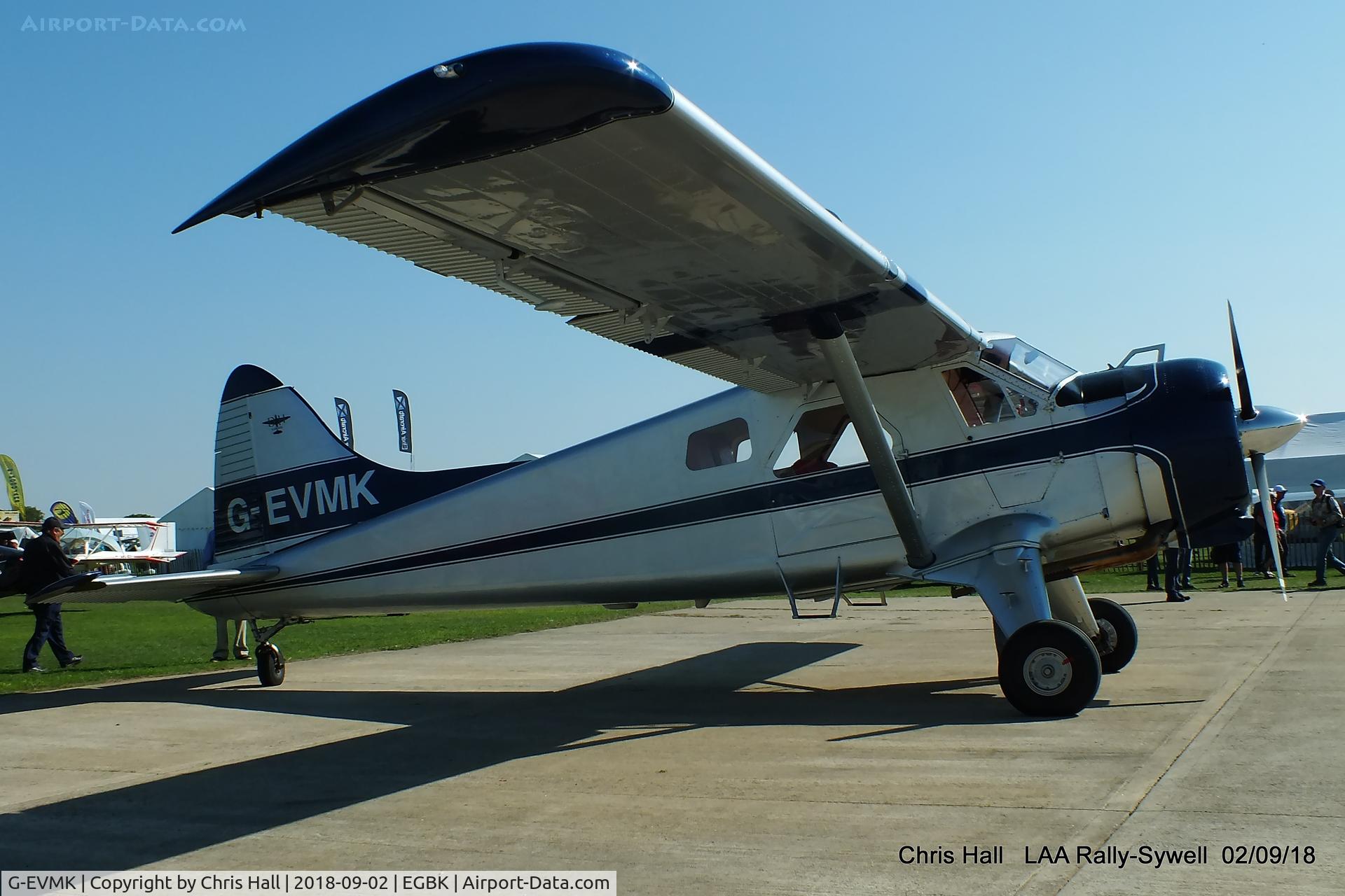 G-EVMK, 1953 De Havilland Canada U-6A Beaver C/N 672, 2018 LAA Rally, Sywell