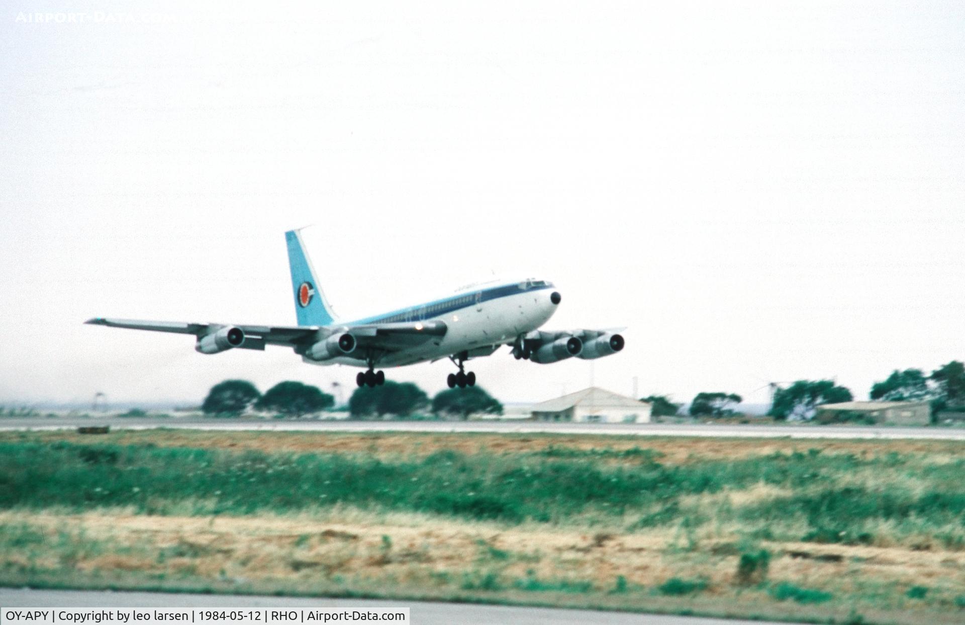 OY-APY, 1961 Boeing 720-051B C/N 18421, Rhodos 12.5.1984