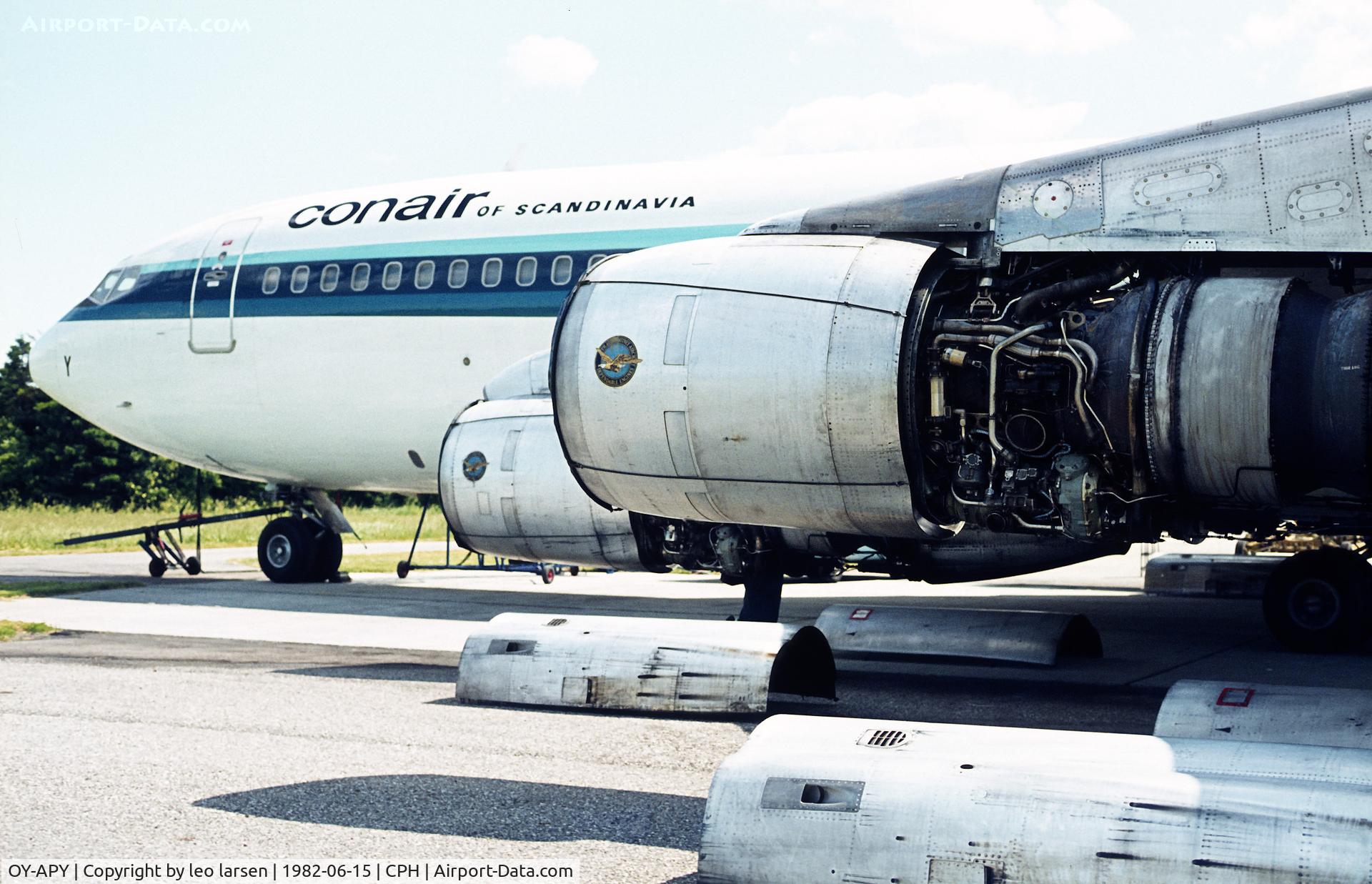 OY-APY, 1961 Boeing 720-051B C/N 18421, Copenhagen 15.6.1982