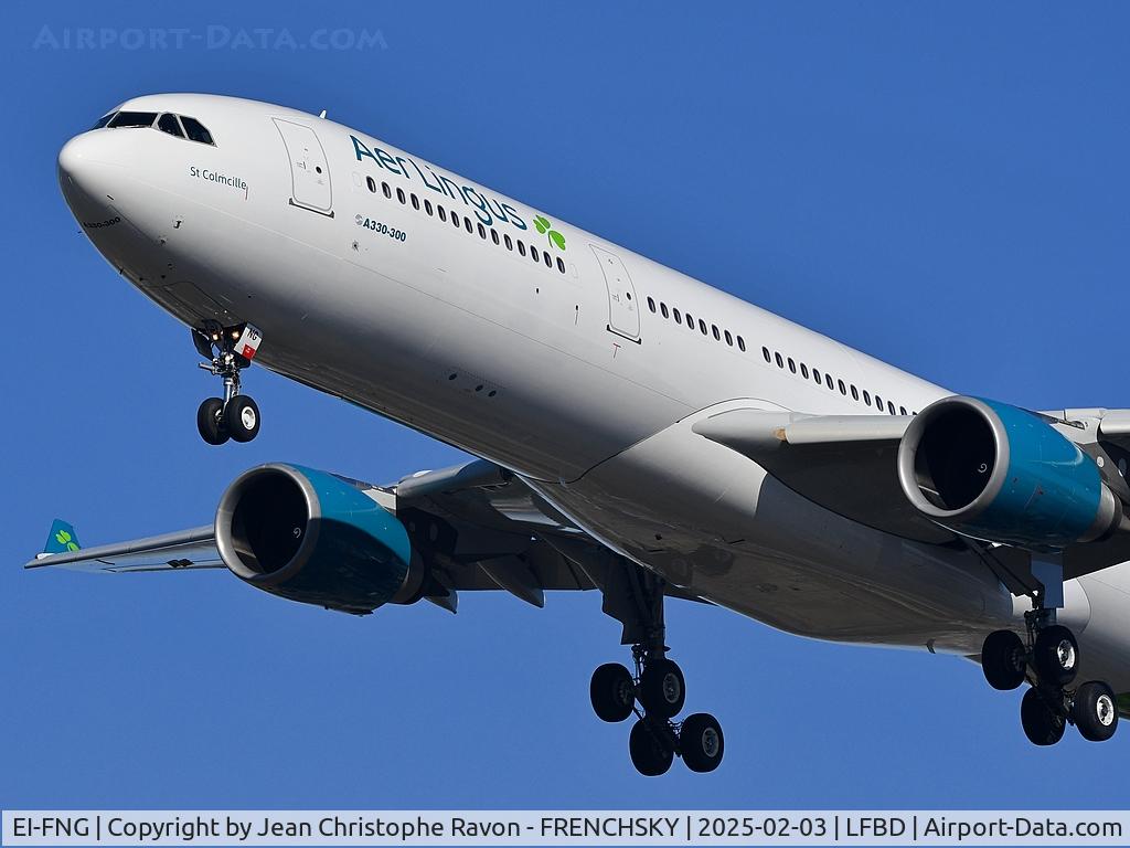 EI-FNG, 2016 Airbus A330-302 C/N 1742, Dublin (DUB)	Bordeaux (BOD)	(EIN2504)