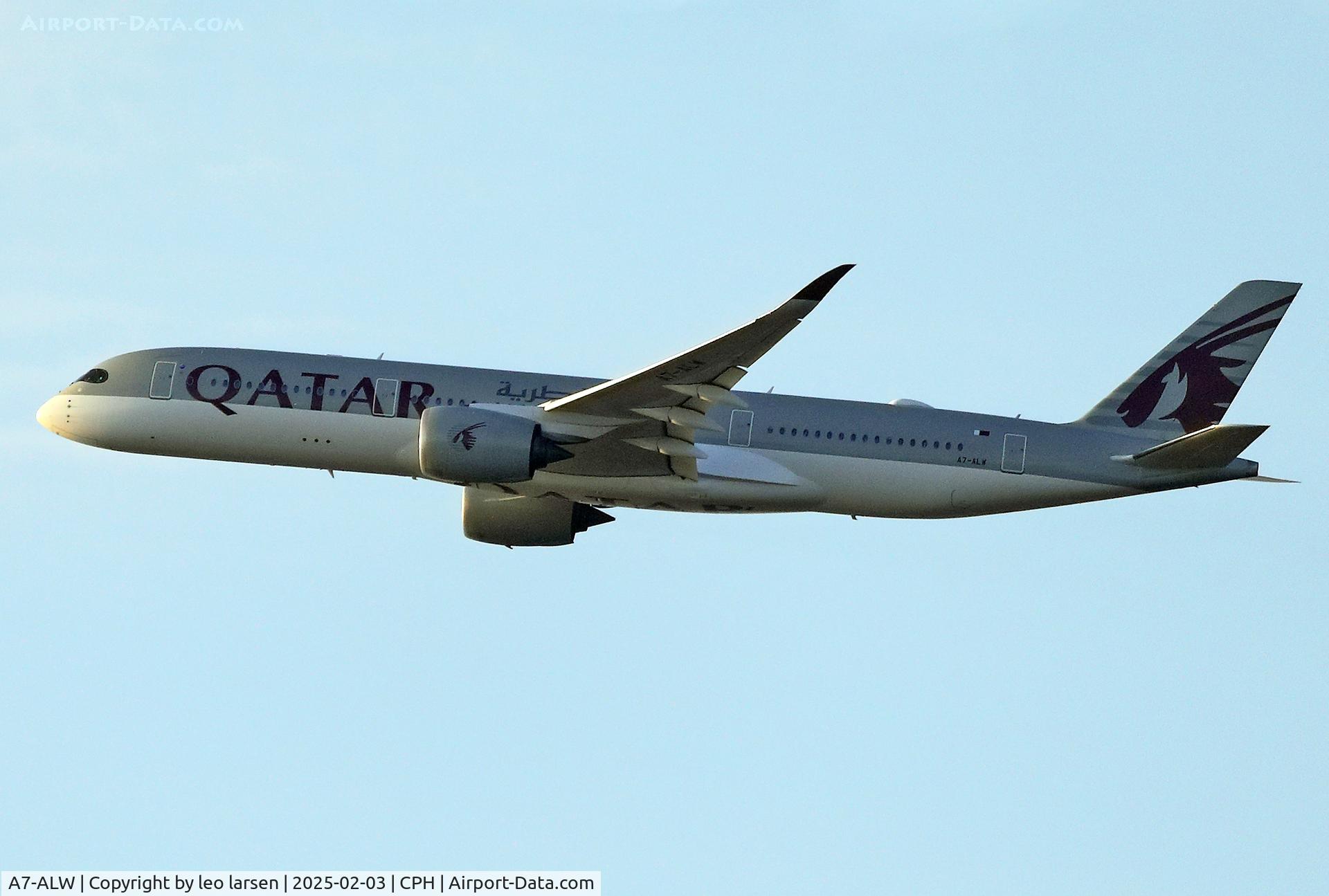 A7-ALW, 2017 Airbus A350-941 C/N 114, Copenhagen 3.2.2025