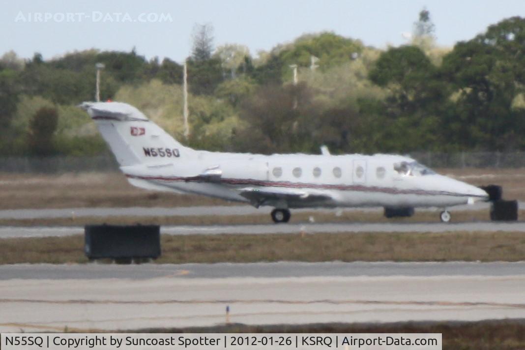N55SQ, 1992 Beech 400A Beechjet C/N RK-60, Beechjet taxis at SRQ