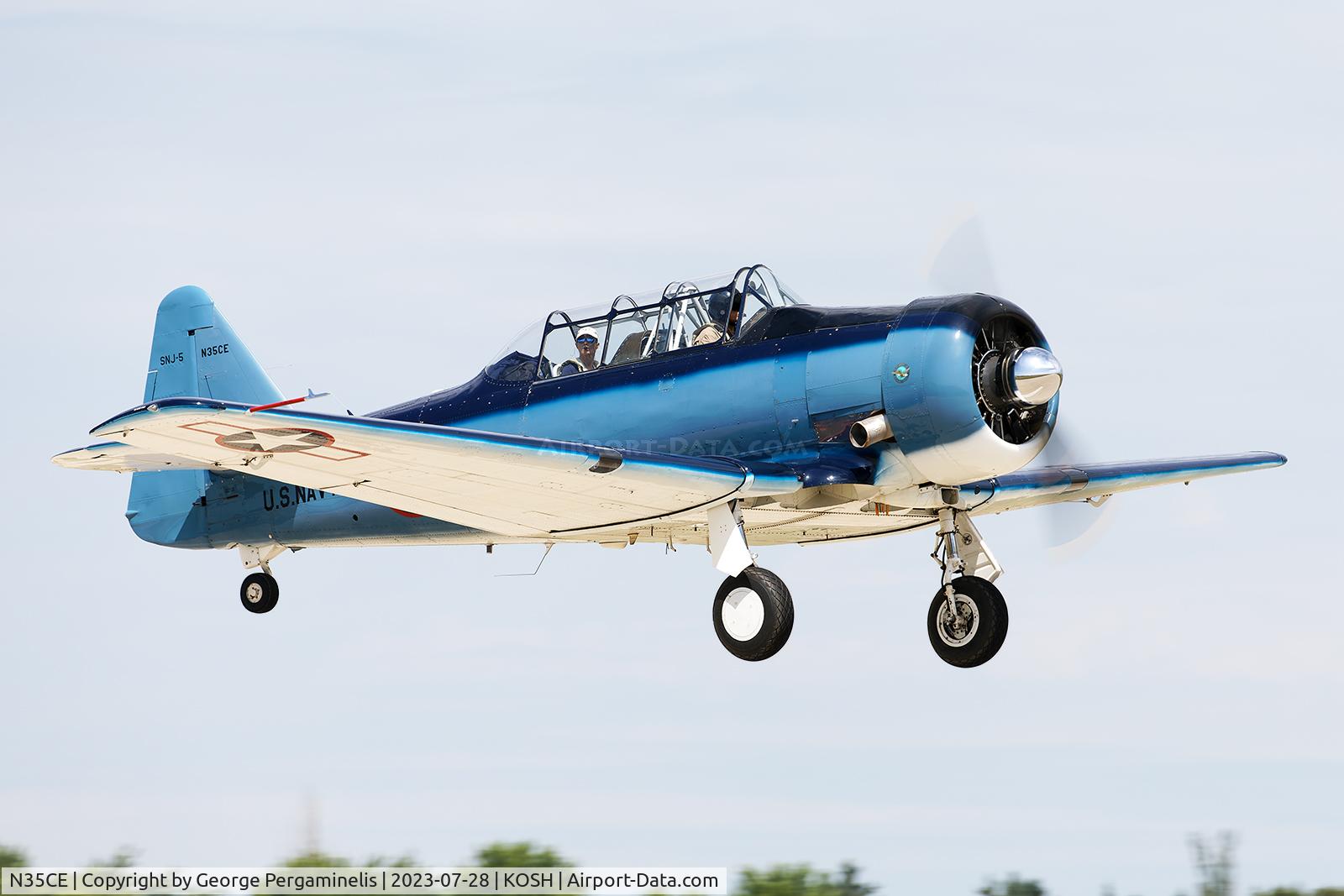 N35CE, 1950 North American/walbrun T-6G C/N 168-89GW, Airventure 2023.